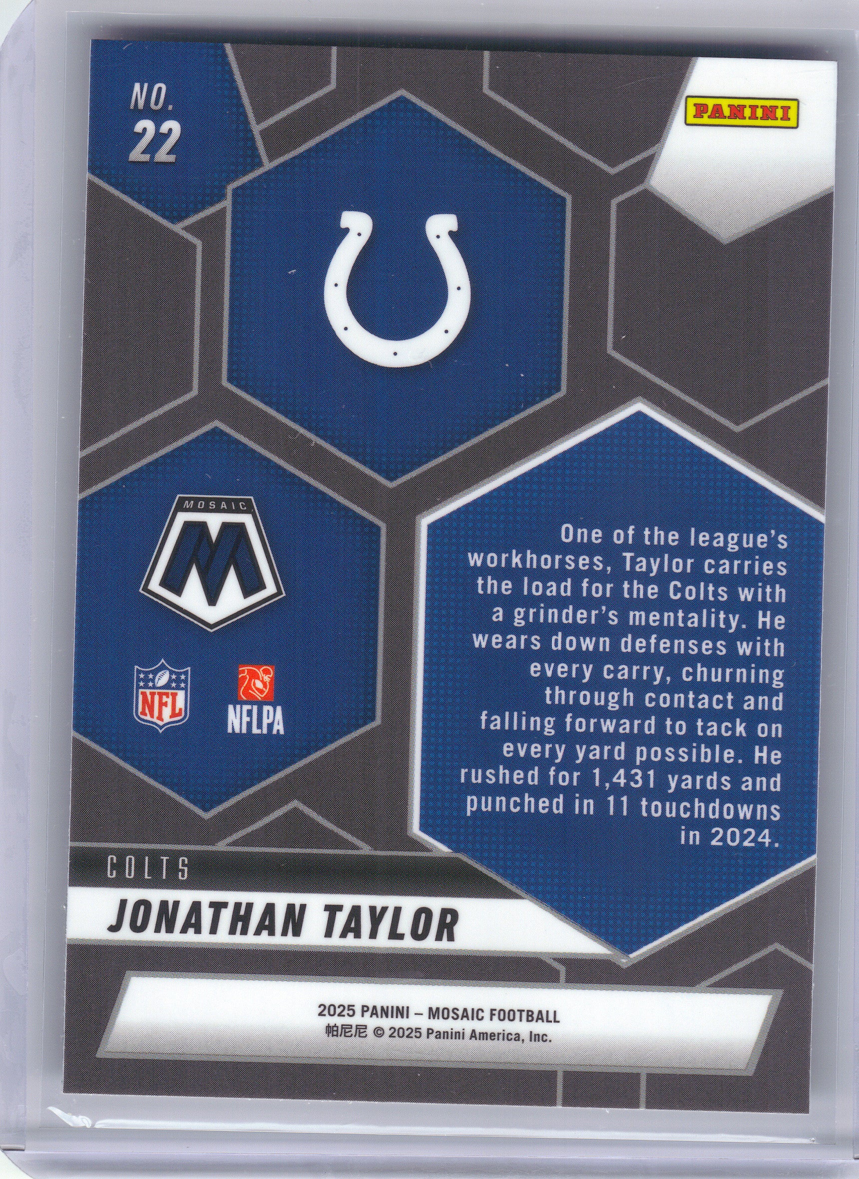 2025 Panini Mosaic #22 Jonathan Taylor Montage Indianapolis Colts