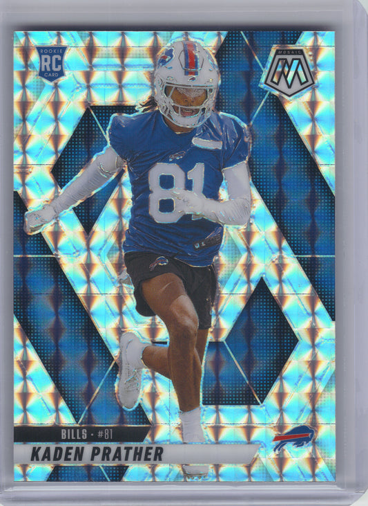 2025 Panini Mosaic #343 Kaden Prather Mosaic Buffalo Bills RC