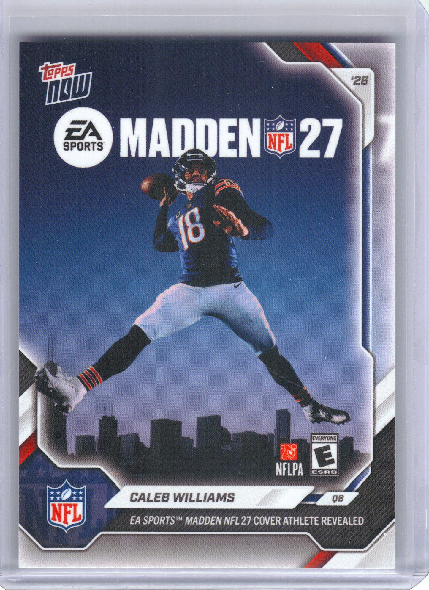 2026 Topps Now #MADD Caleb Williams Madden Cover Chicago Bears