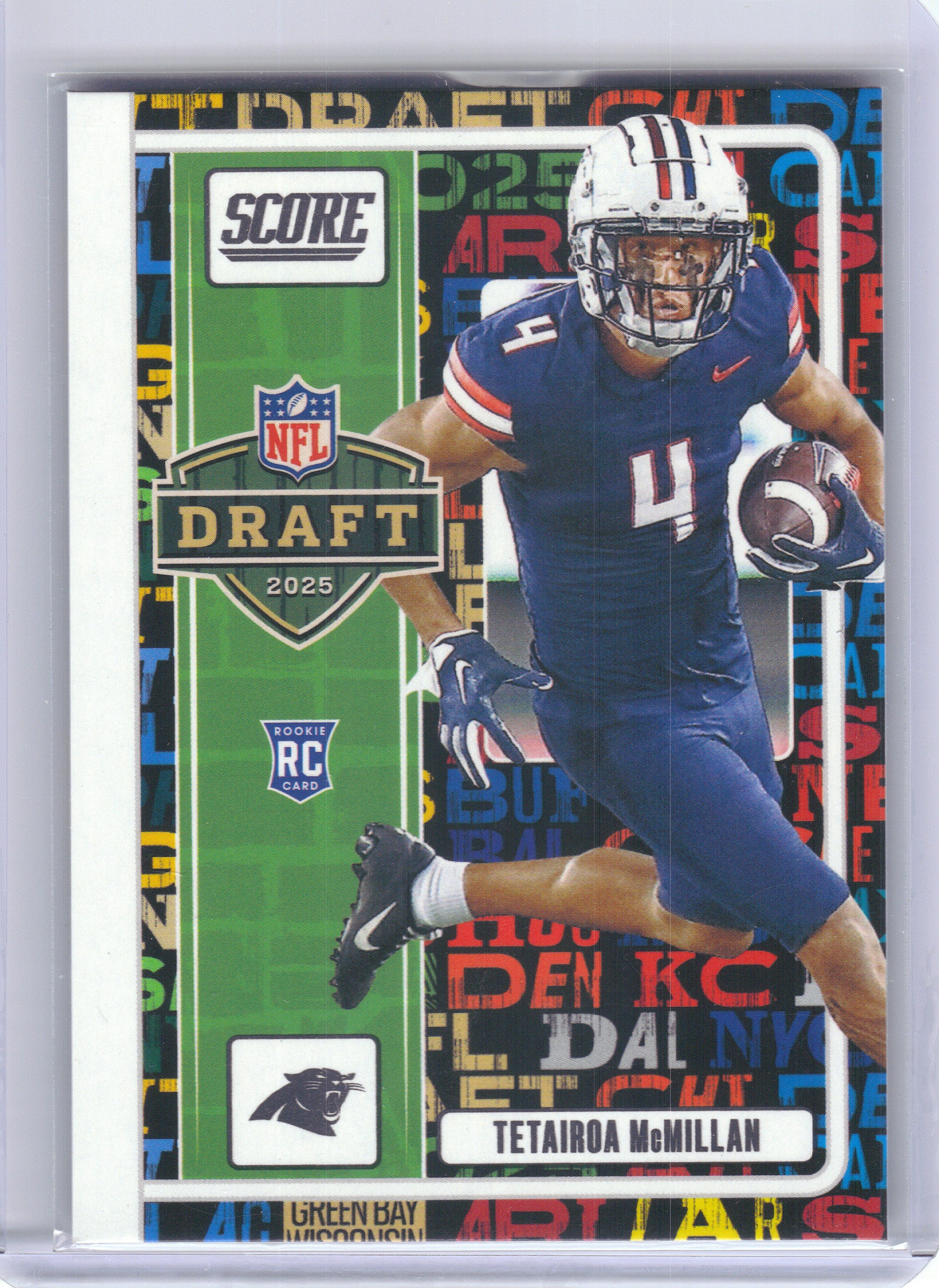 2025 Score #1 Tetairoa McMillan NFL Draft Carolina Panthers