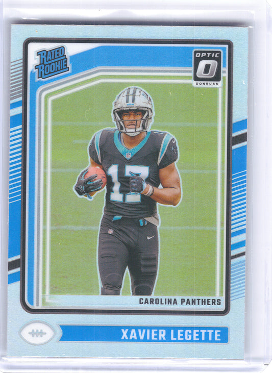 2024 Donruss Optic #299 Xavier Legette Holo Carolina Panthers