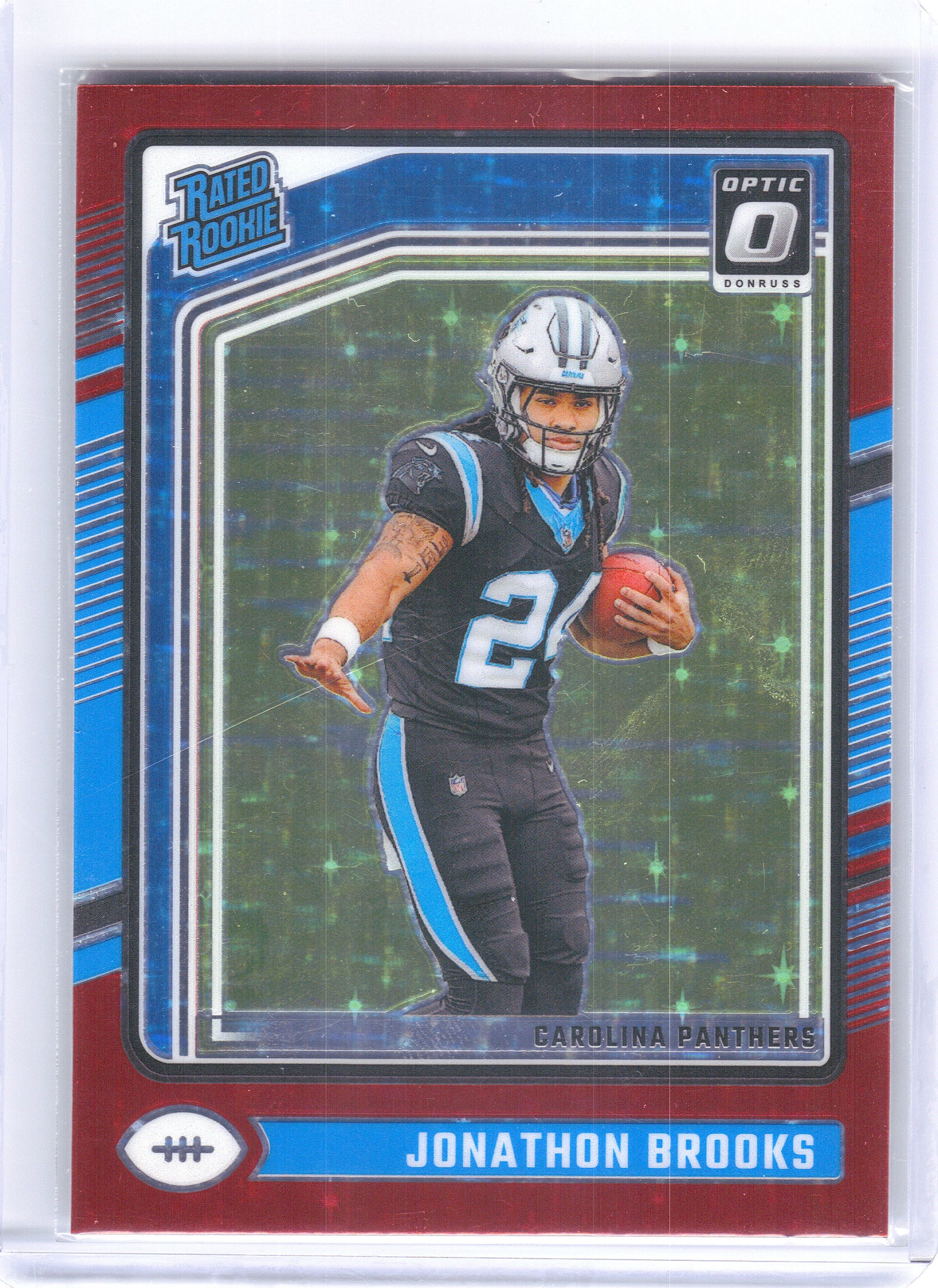 2024 Donruss Optic #258 Jonathon Brooks Stars Red Carolina Panthers