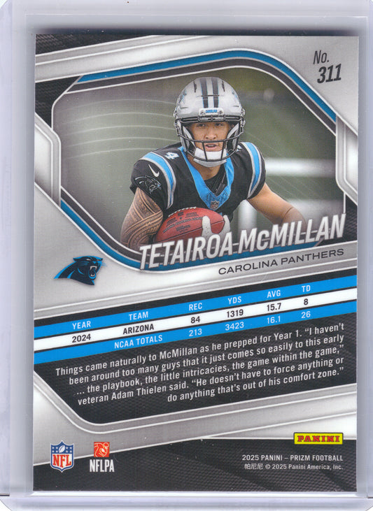 2025 Panini Prizm #311 Tetairoa McMillan x Carolina Panthers RC