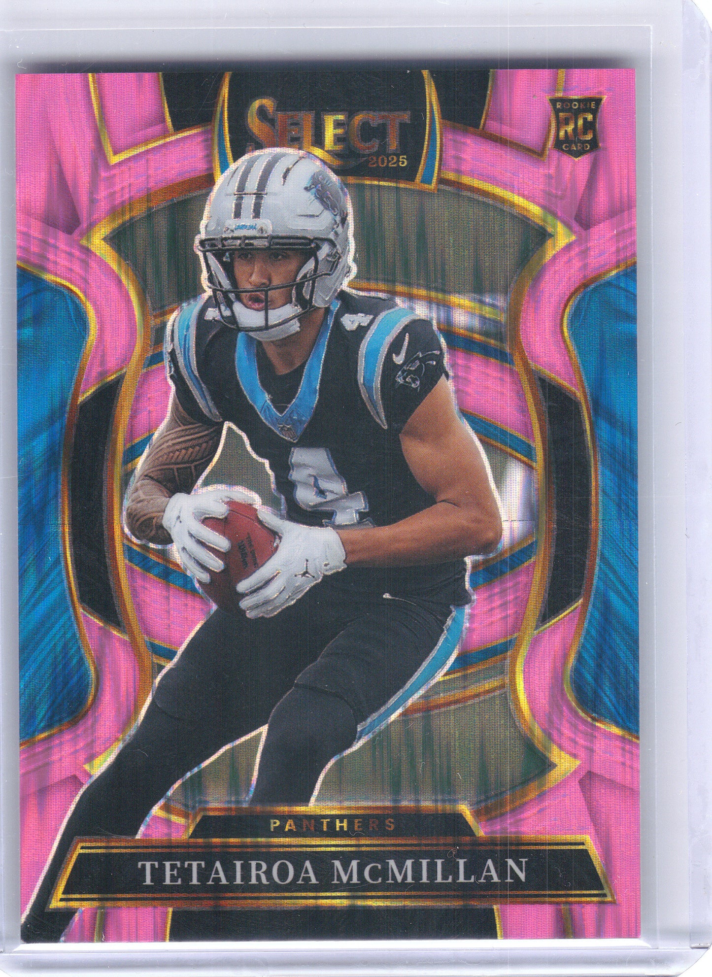 2025 Panini Select #44 Tetairoa McMillan Pink Prizm Shock Carolina Panthers RC
