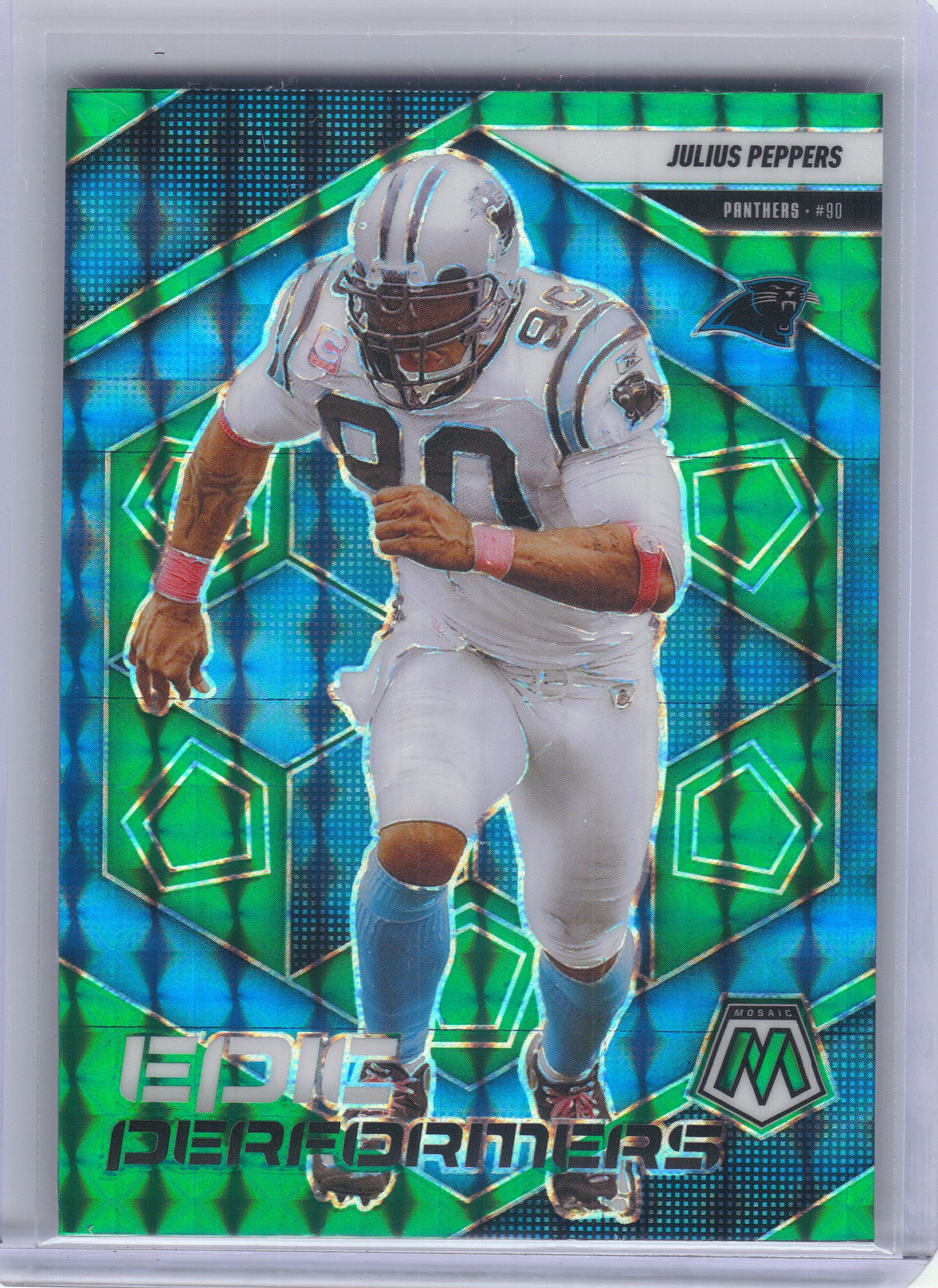 2025 Panini Mosaic #19 Julius Peppers Epic Performers Mosaic Green Carolina Panthers