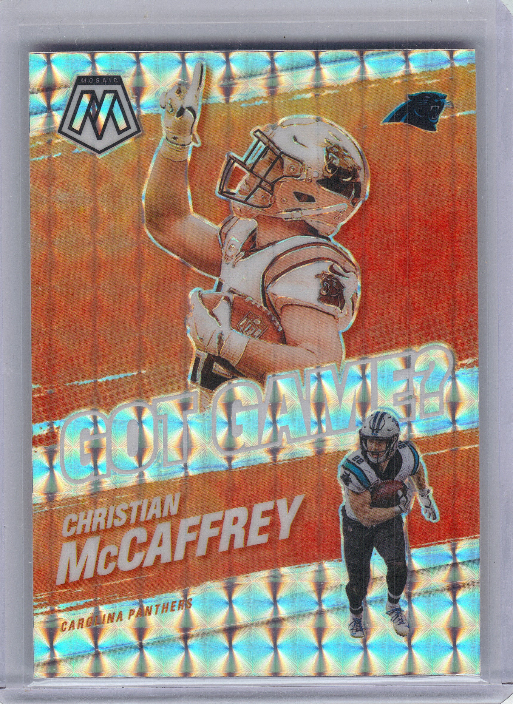 2021 Panini Mosaic #GG-10 Christian McCaffrey Got Game? Mosaic Carolina Panthers
