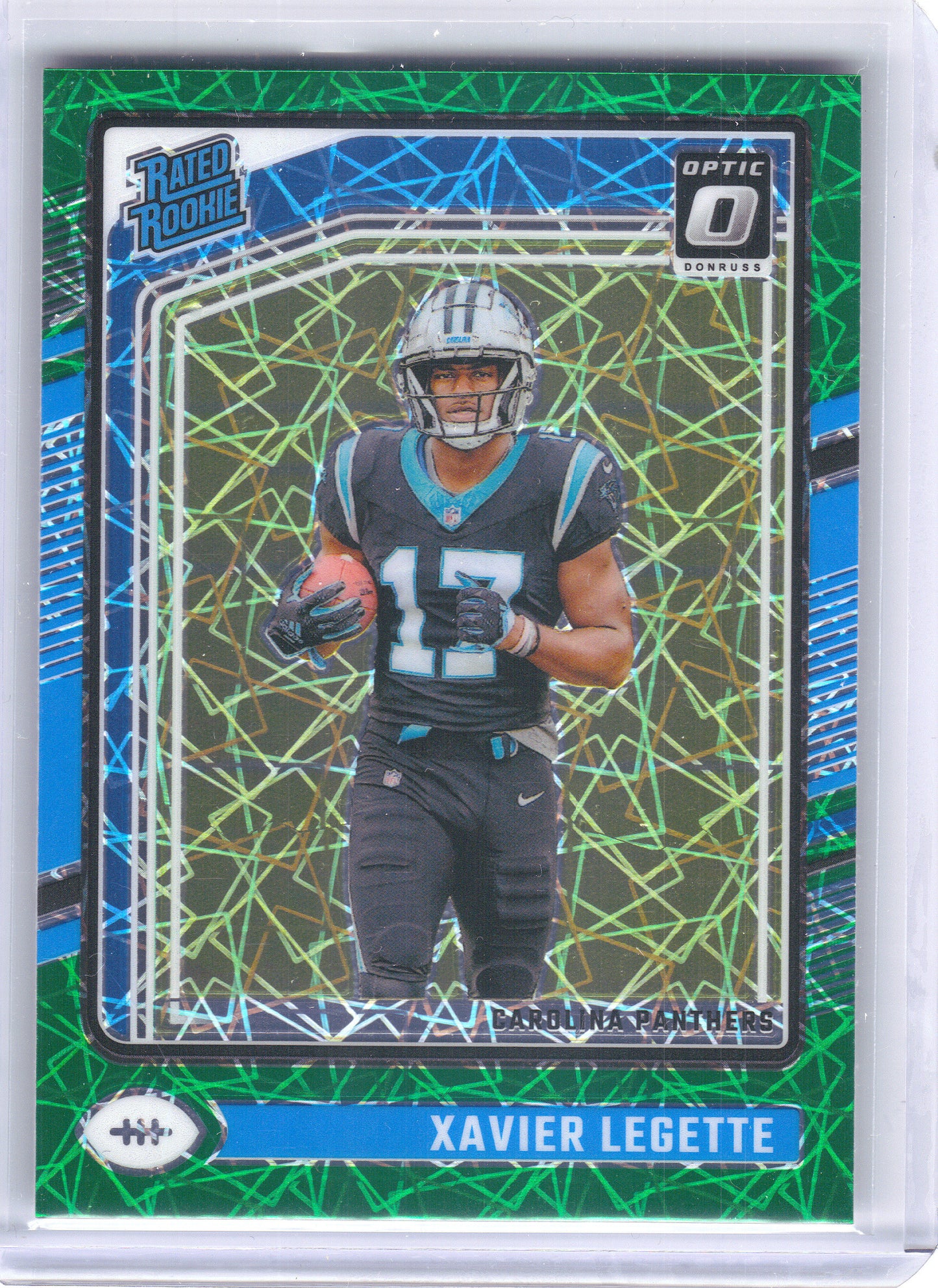 2024 Donruss Optic #299 Xavier Legette Green Velocity Carolina Panthers