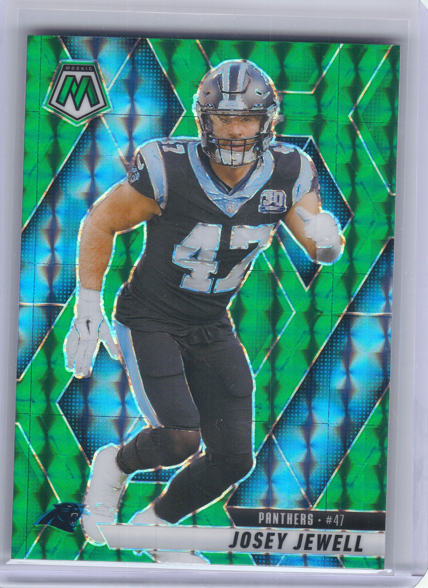 2025 Panini Mosaic #248 Josey Jewell Mosaic Green Carolina Panthers