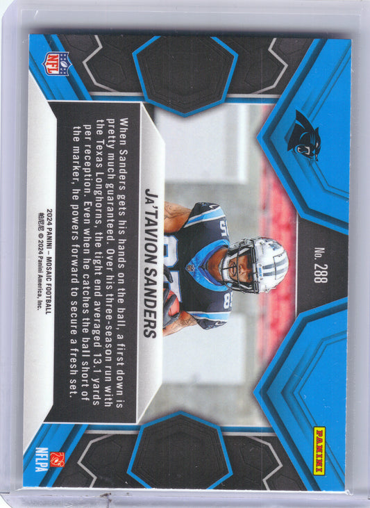 2024 Panini Mosaic #288 Ja'Tavion Sanders Silver Carolina Panthers
