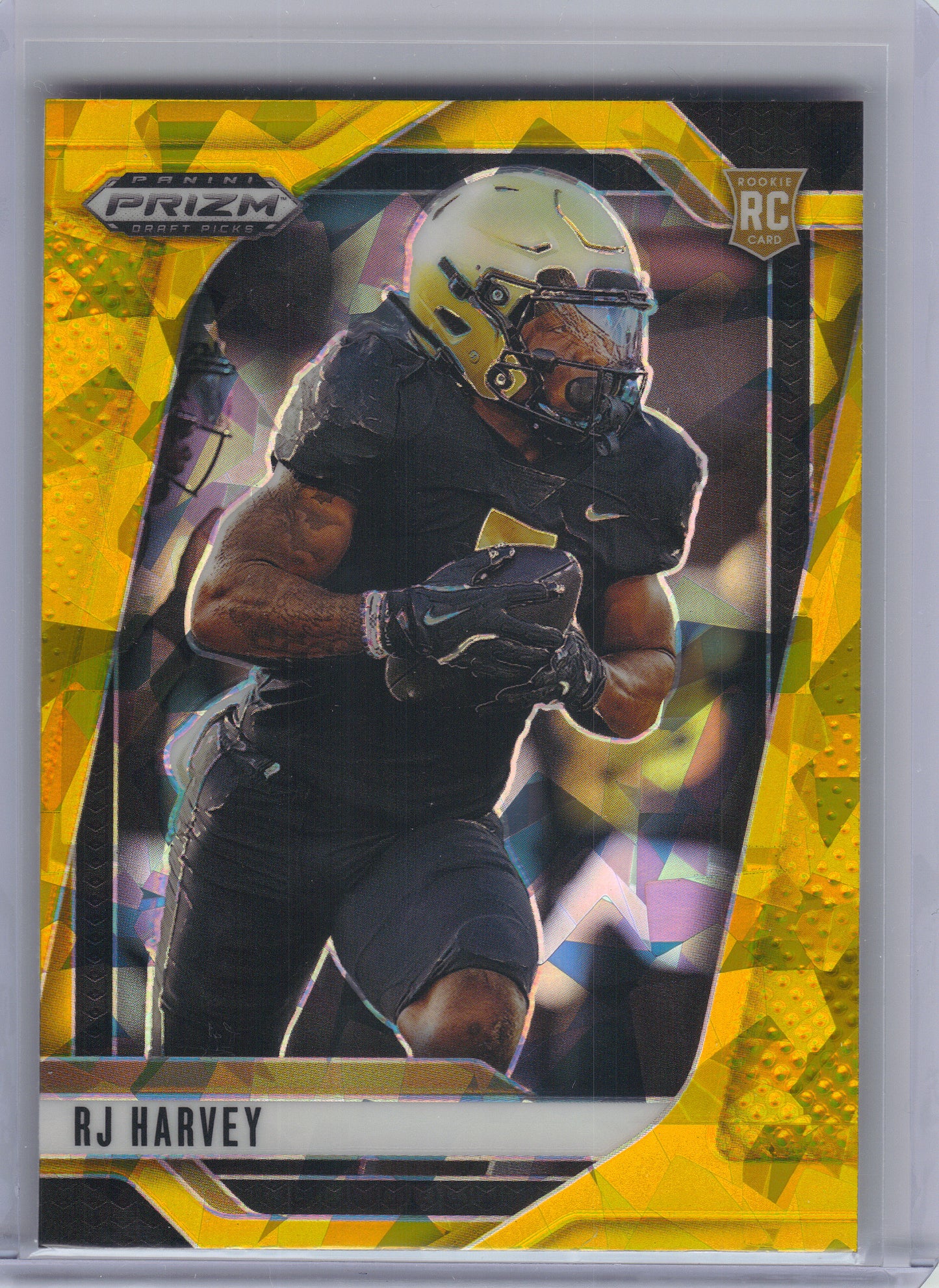 2025 Panini Prizm Draft Picks #135 RJ Harvey Prizms Gold Ice UCF Knights