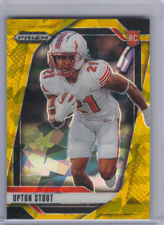 2025 Panini Prizm Draft Picks #149 Upton Stout Prizms Gold Ice Western Kentucky Hilltoppers