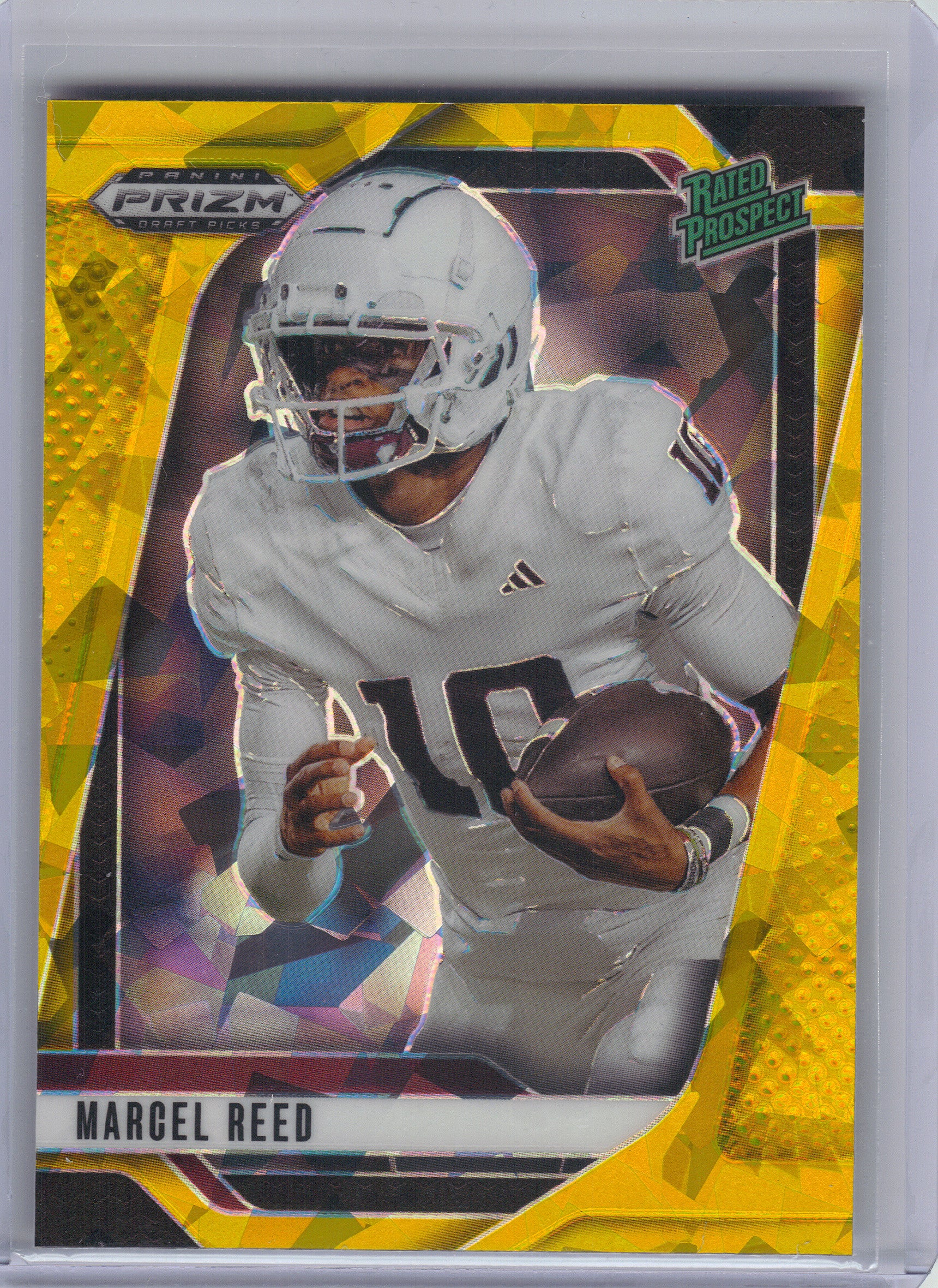 2025 Panini Prizm Draft Picks #167 Marcel Reed Prizms Gold Ice Texas A&M Aggies