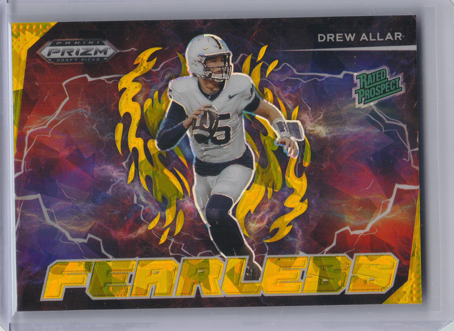 2025 Panini Prizm Draft Picks #F-DAR Drew Allar Fearless Gold Ice Penn State Nittany Lions