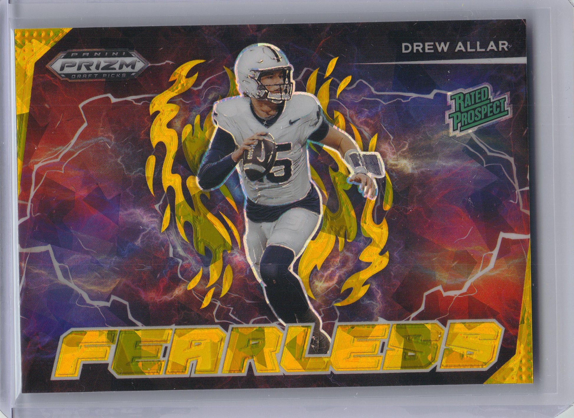 2025 Panini Prizm Draft Picks #F-DAR Drew Allar Fearless Gold Ice Penn State Nittany Lions