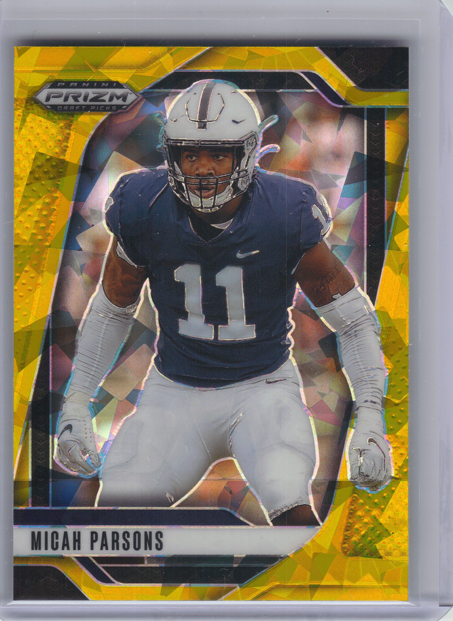 2025 Panini Prizm Draft Picks #191 Micah Parsons Prizms Gold Ice Penn State Nittany Lions