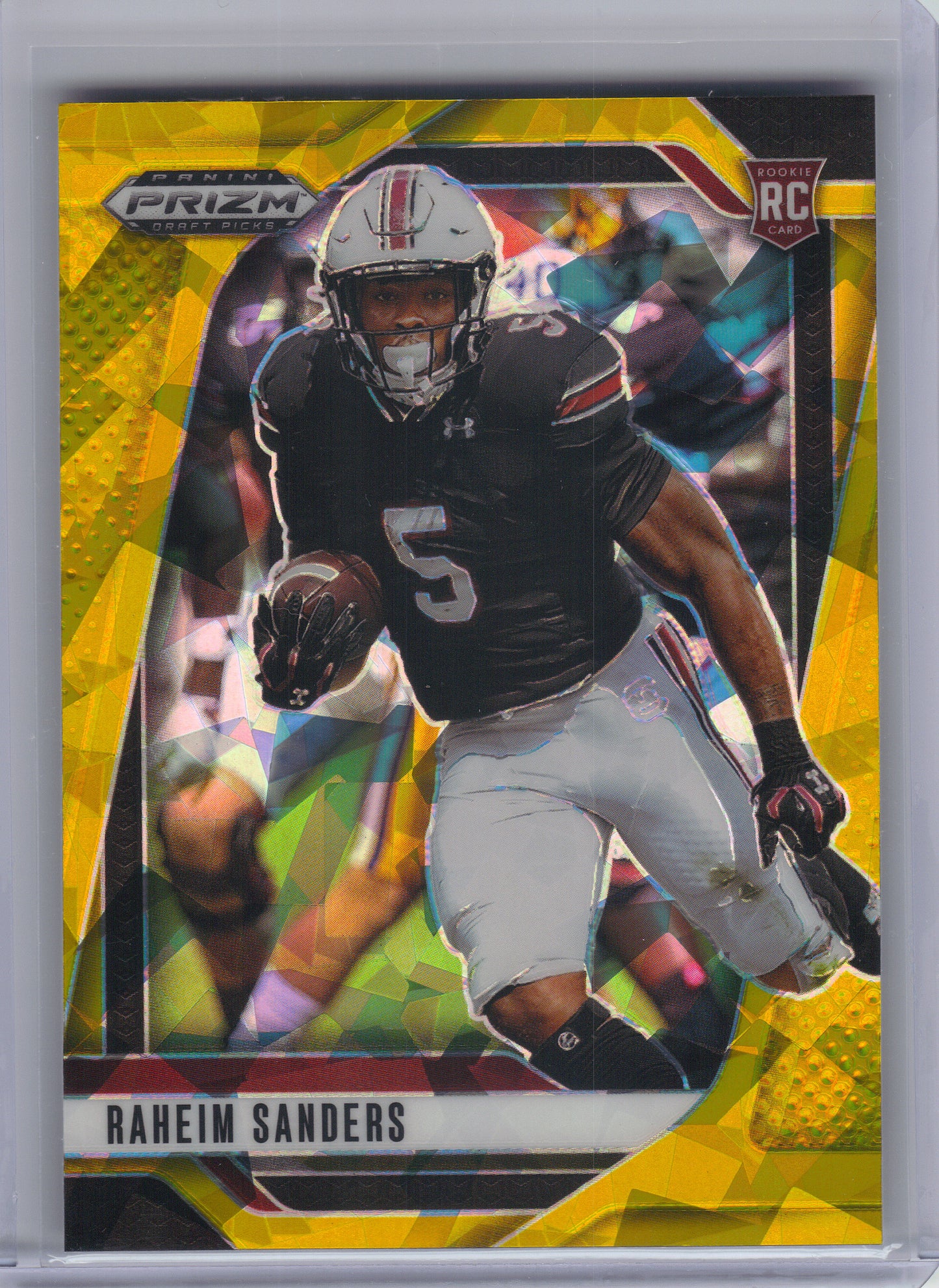 2025 Panini Prizm Draft Picks #113 Raheim Sanders Prizms Gold Ice South Carolina Gamecocks
