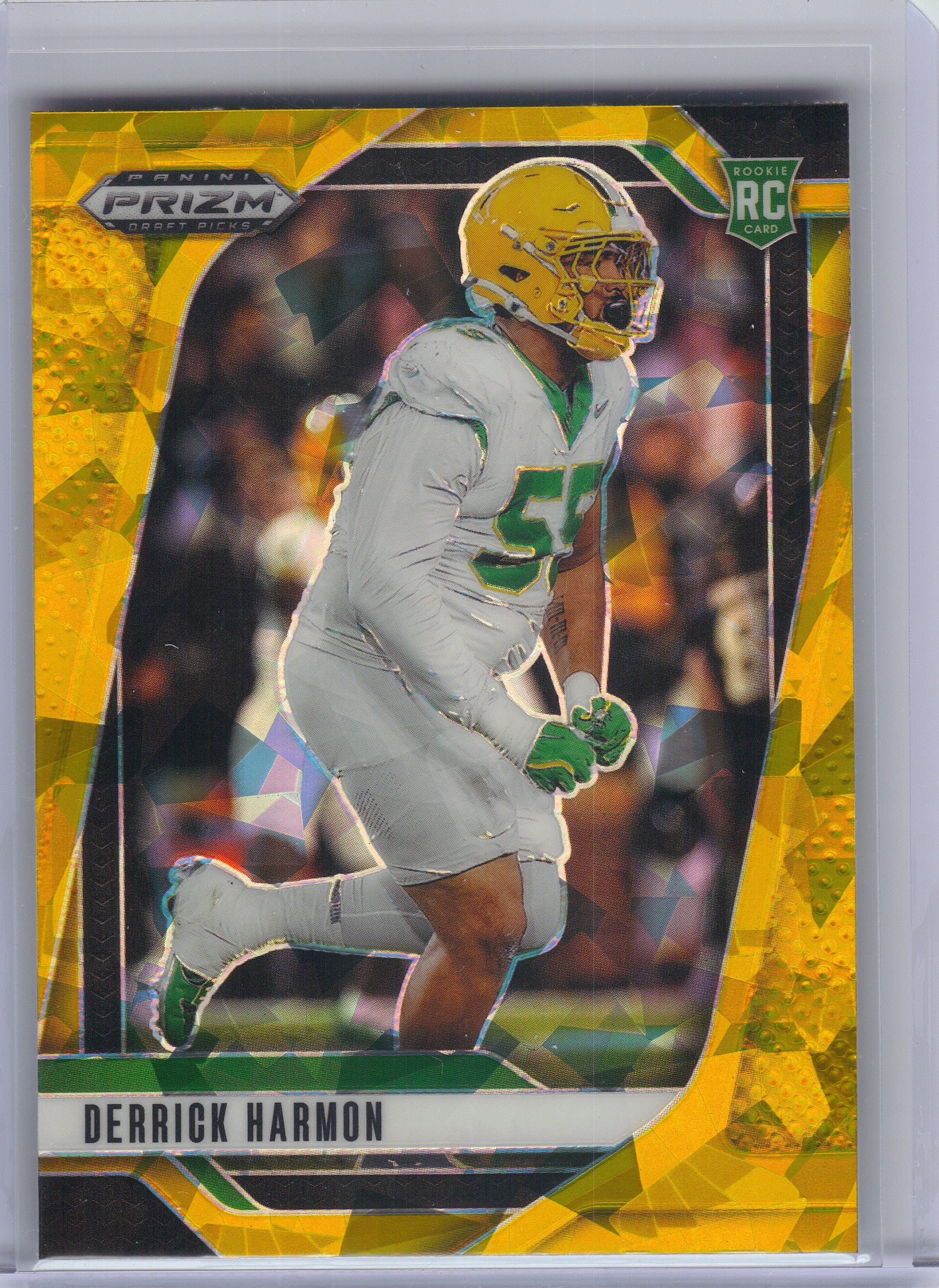 2025 Panini Prizm Draft Picks #96 Derrick Harmon Prizms Gold Ice Oregon Ducks