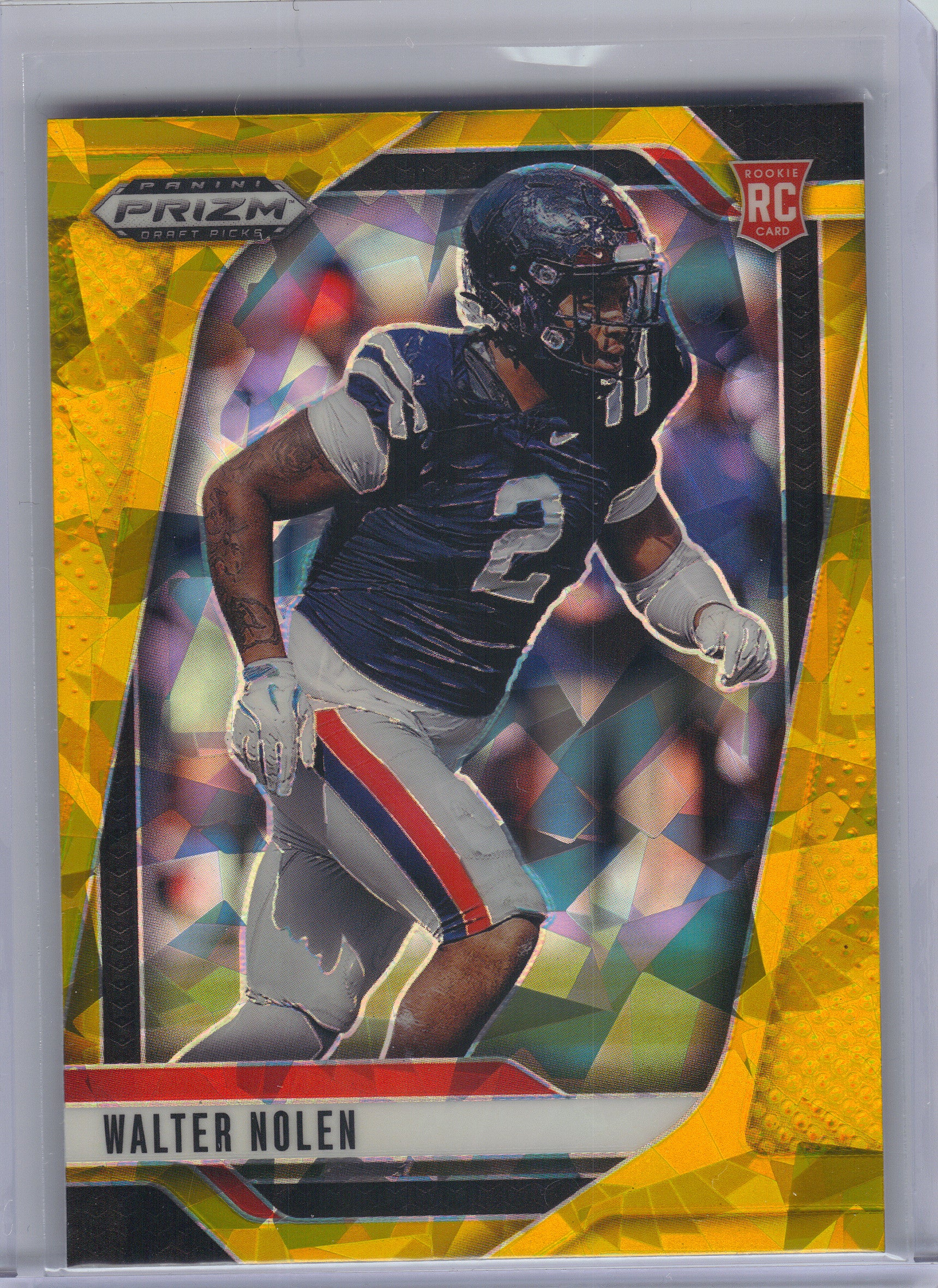 2025 Panini Prizm Draft Picks #93 Walter Nolen Prizms Gold Ice Ole Miss Rebels
