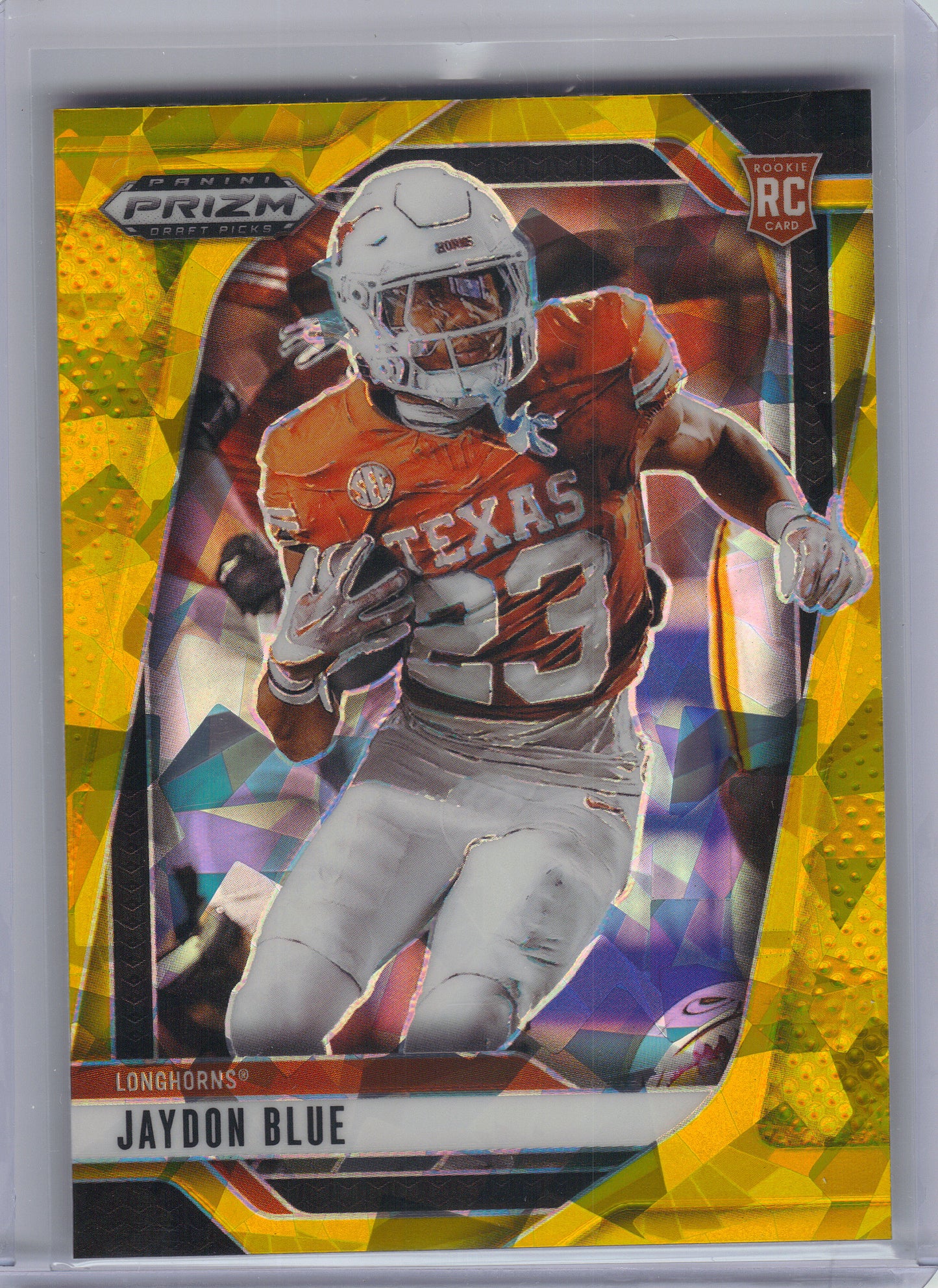 2025 Panini Prizm Draft Picks #127 Jaydon Blue Prizms Gold Ice Texas Longhorns