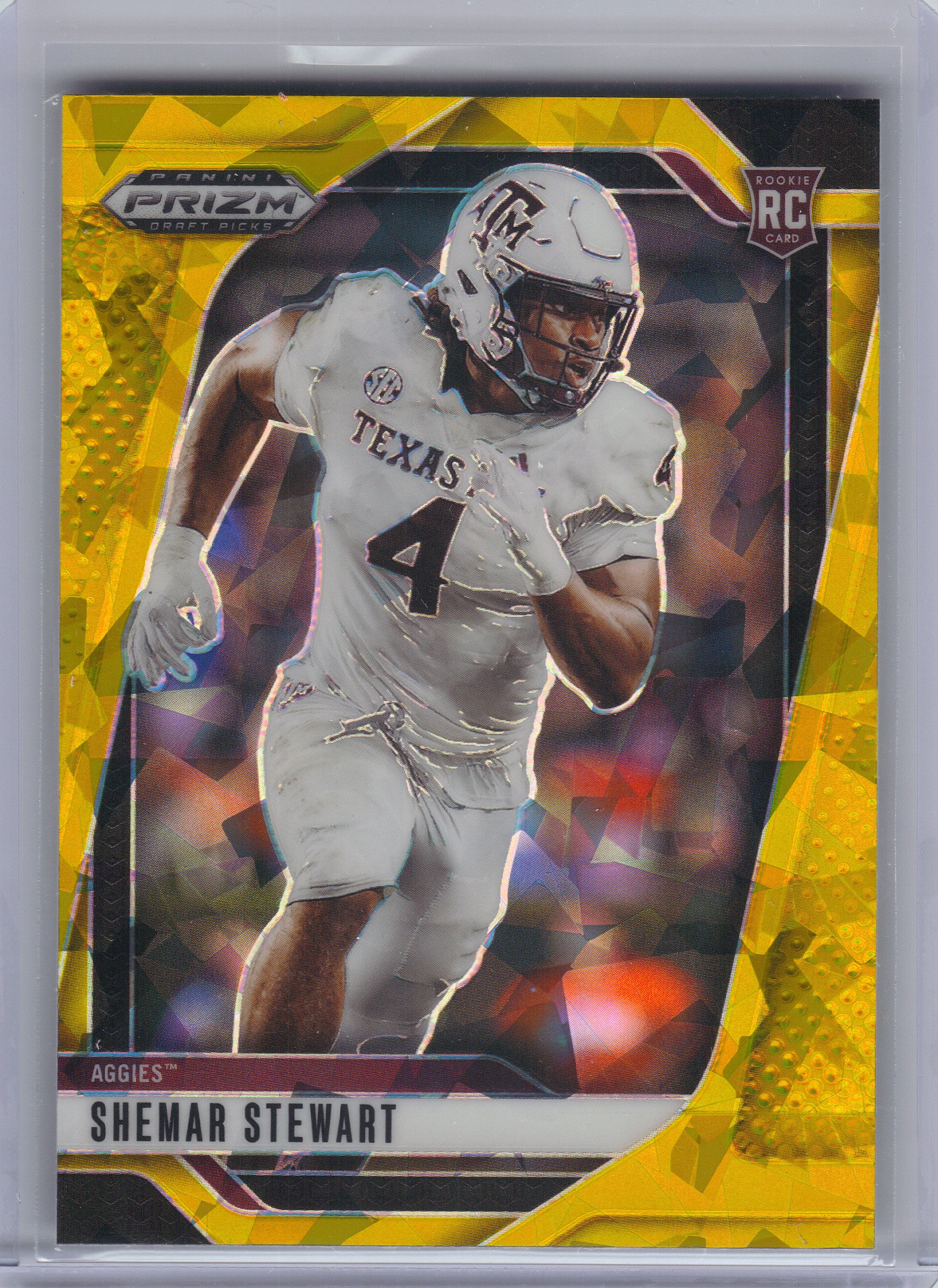 2025 Panini Prizm Draft Picks #132 Shemar Stewart Prizms Gold Ice Texas A&M Aggies