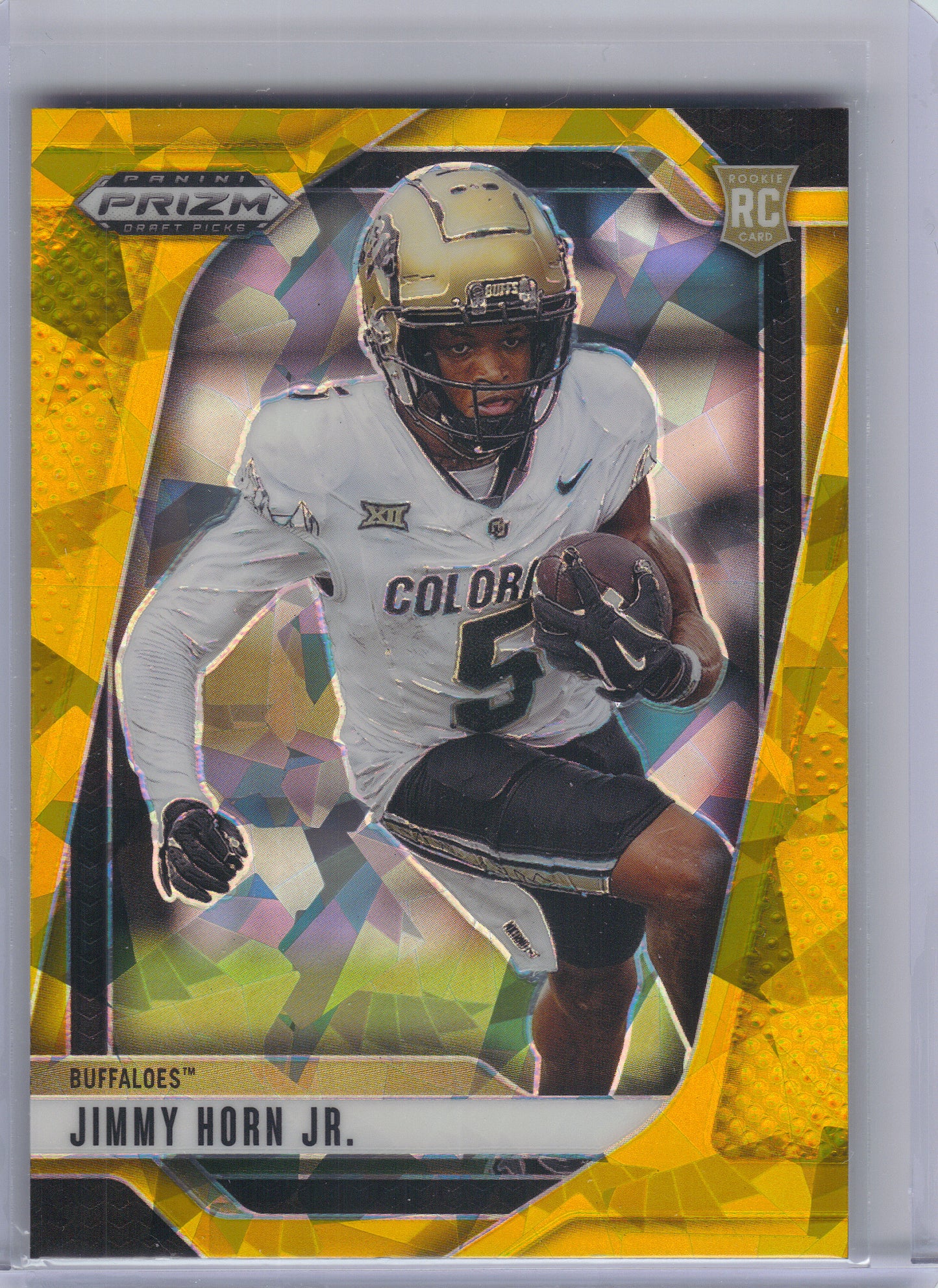 2025 Panini Prizm Draft Picks #22 Jimmy Horn Jr. Prizms Gold Ice Colorado Buffaloes
