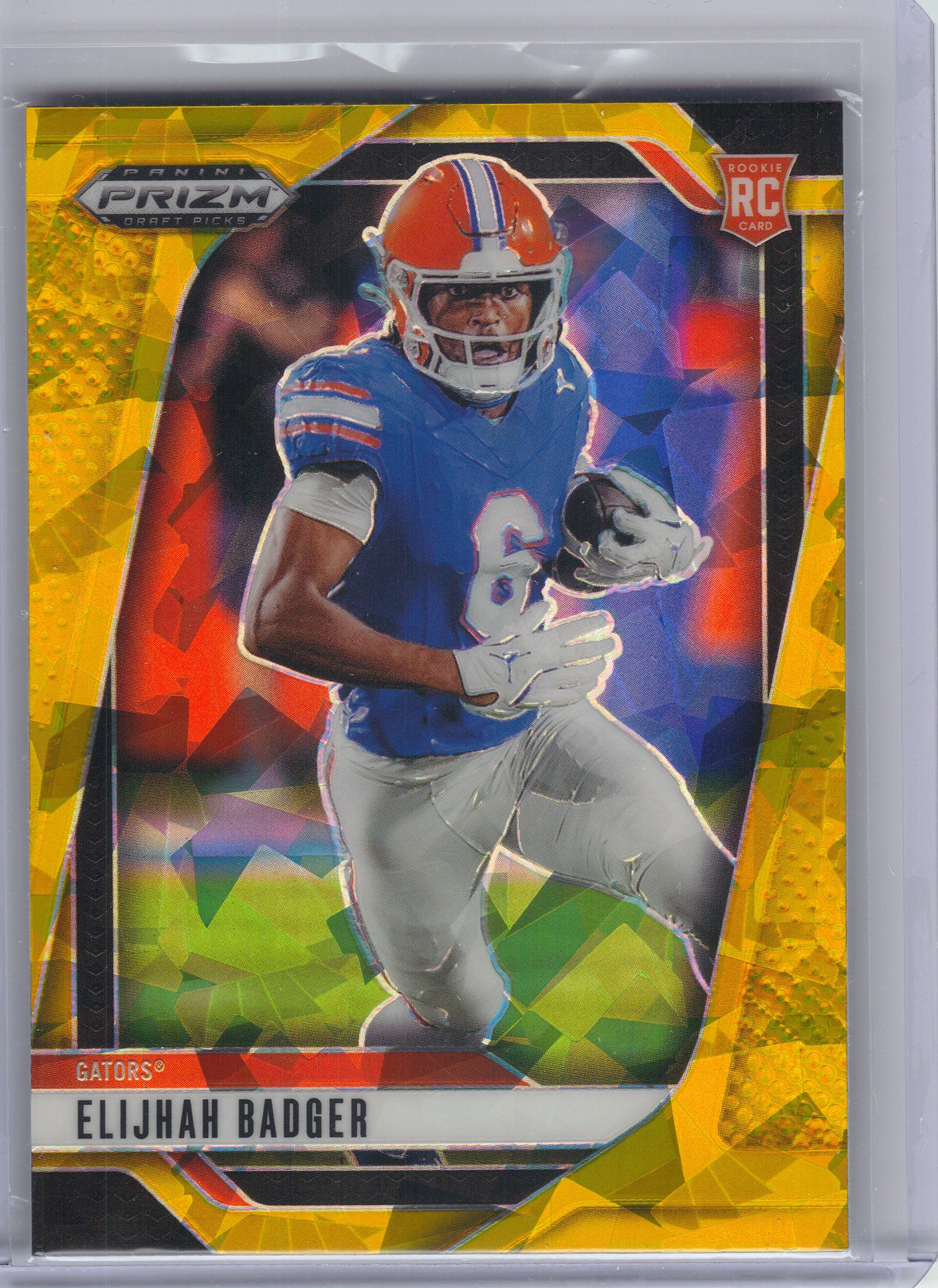 2025 Panini Prizm Draft Picks #25 Elijhah Badger Prizms Gold Ice Florida Gators