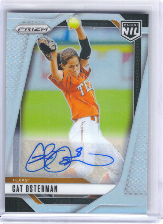 2025 Panini NIL Texas Longhorns #13 Cat Osterman Prizm Silver Texas Longhorns AU