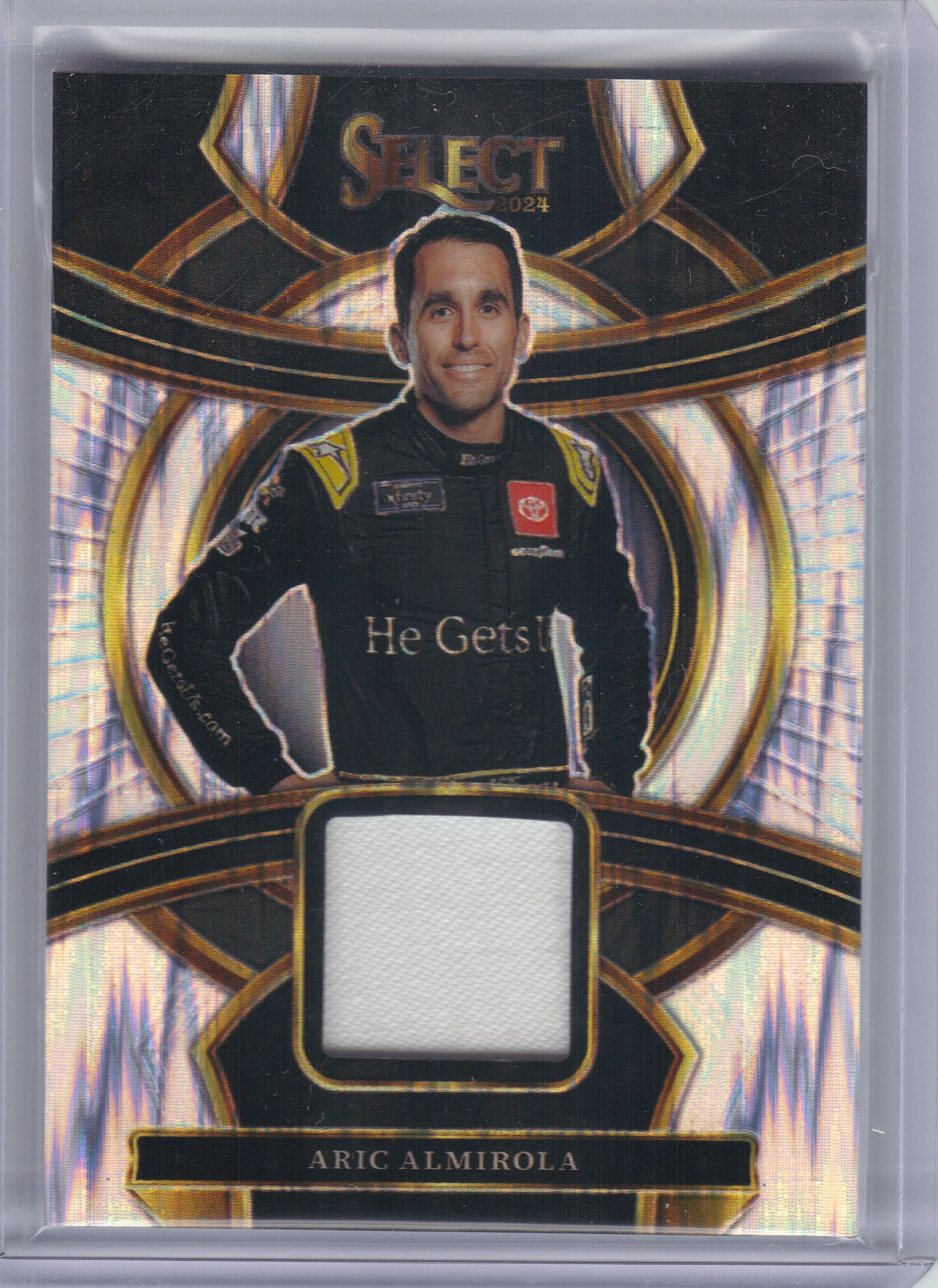2024 Panini Select #SS-AAL Aric Almirola Selective Swatches Joe Gibbs Racing MEM