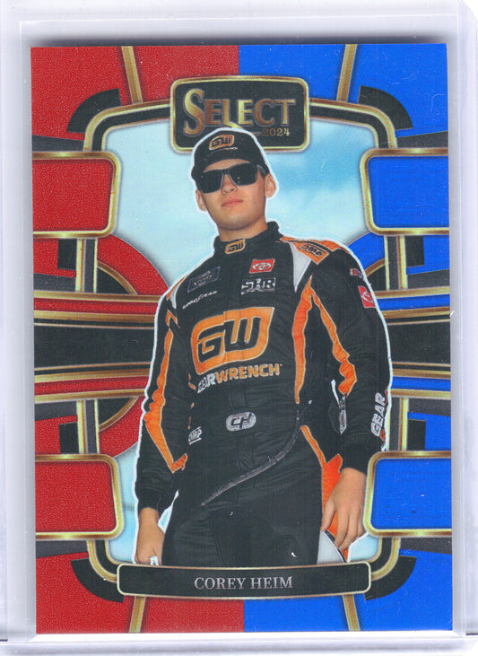 2024 Panini Select #78 Corey Heim Red and Blue Prizms #/249 Tricon Garage SN