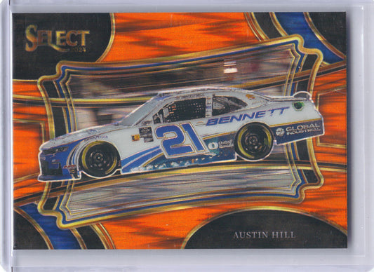 2024 Panini Select #104 Austin Hill Orange Flash Prizms Richard Childress Racing