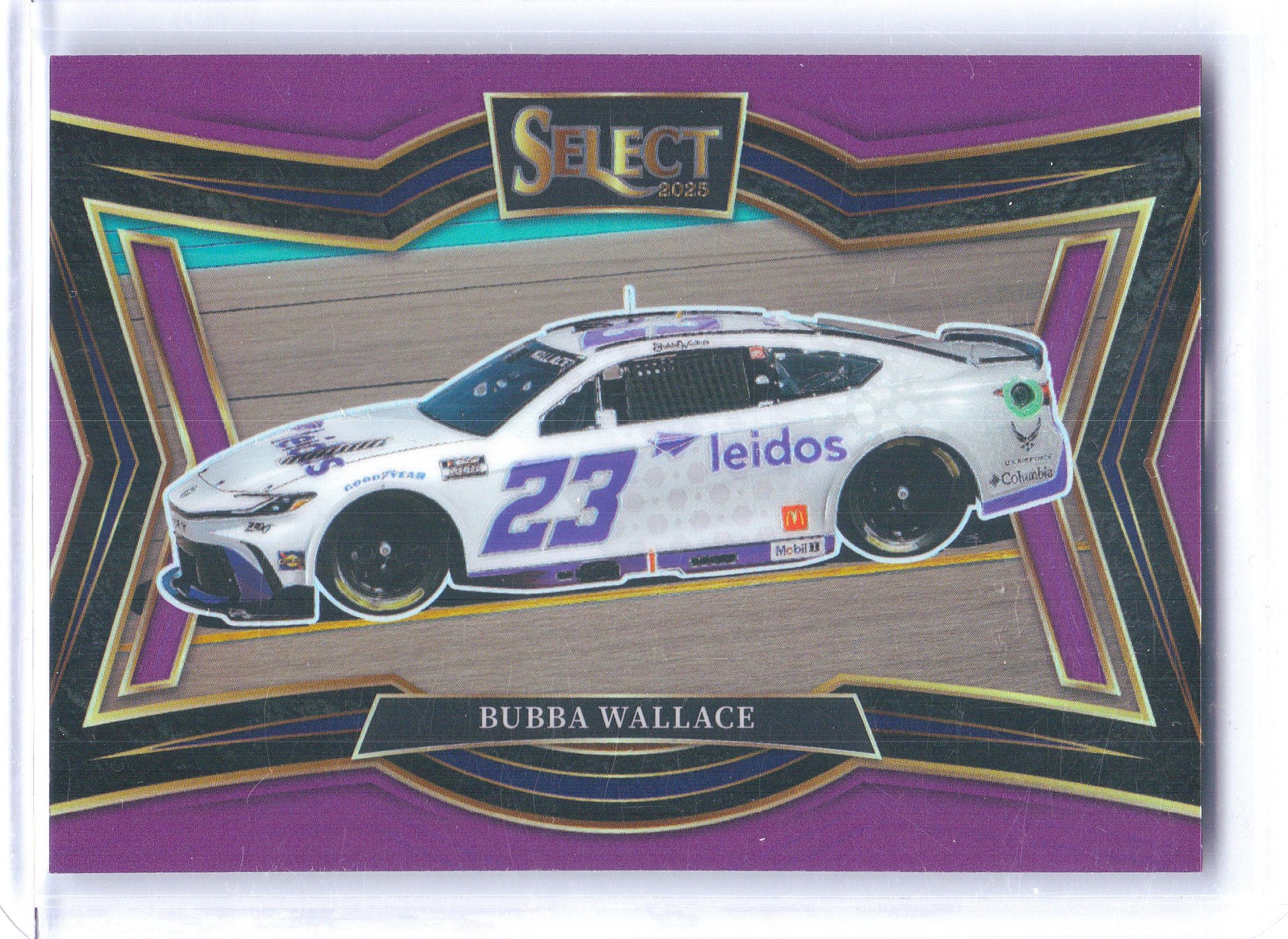 2025 Panini Select #166 Bubba Wallace Purple Prizms #/85 23XI Racing SN