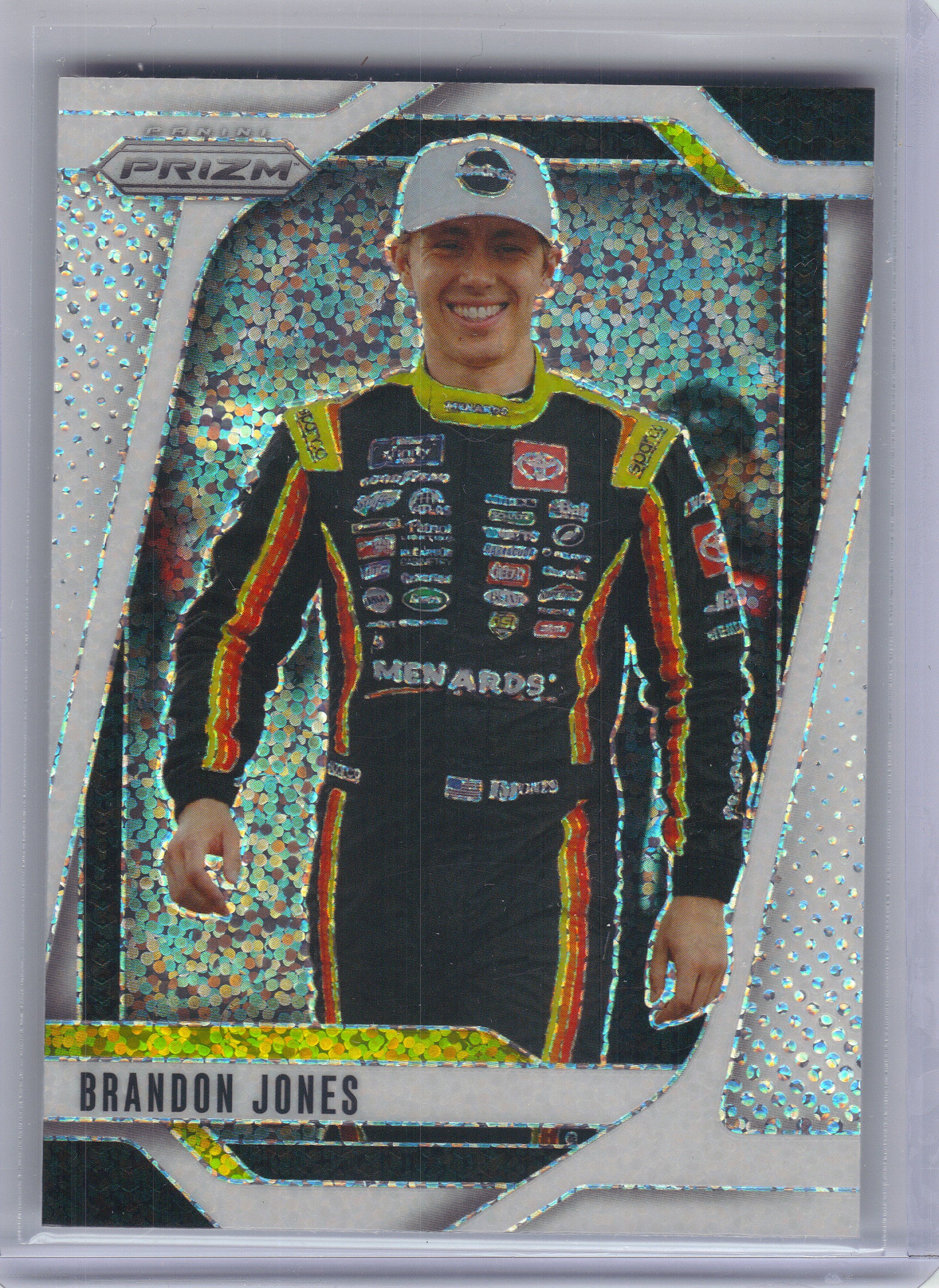 2025 Panini Prizm #65 Brandon Jones White Sparkle Joe Gibbs Racing