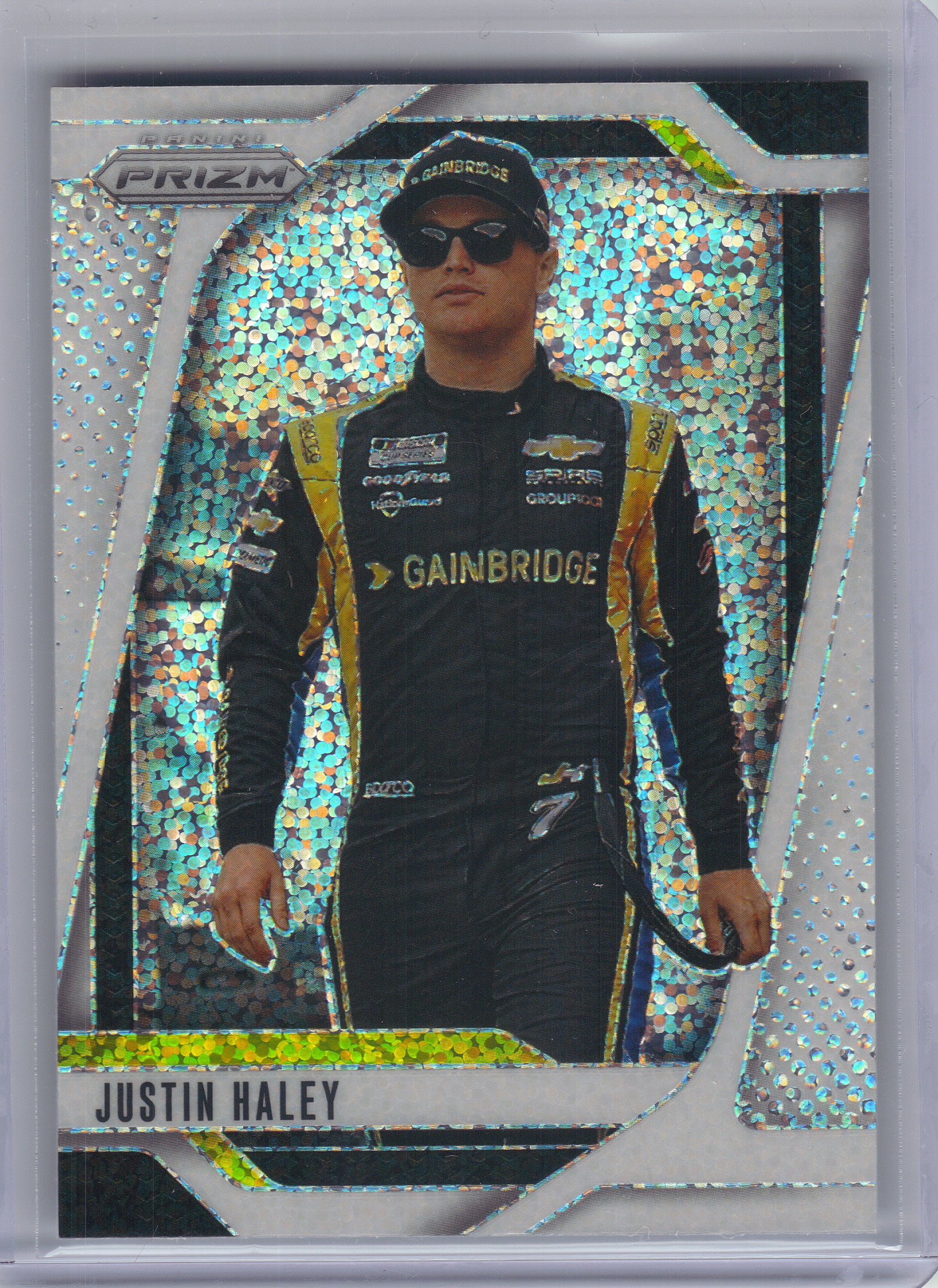 2025 Panini Prizm #7 Justin Haley White Sparkle Spire Motorsports