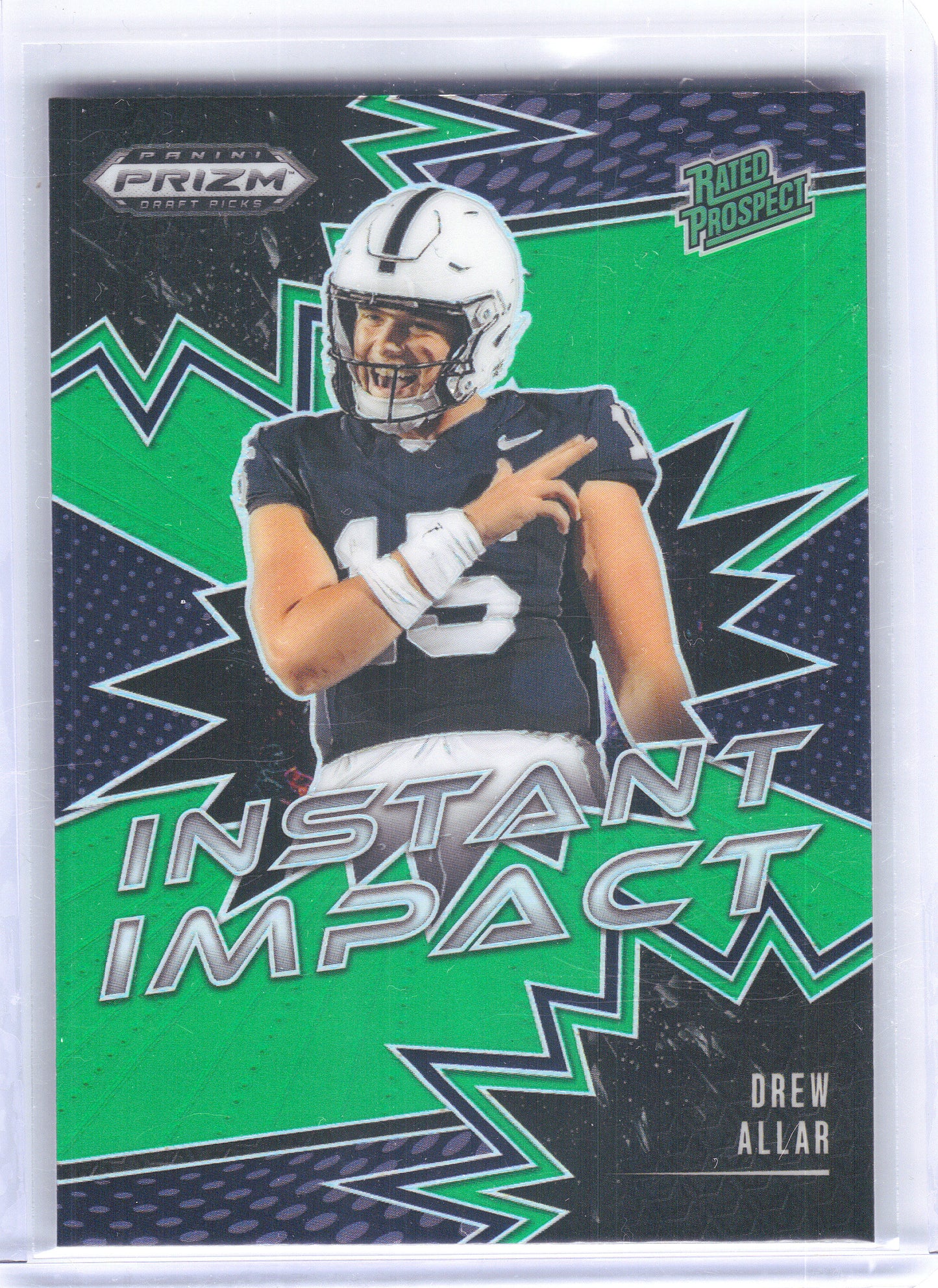 2025 Panini Prizm Draft Picks #II-RLD Riley Leonard Instant Impact Green Notre Dame Fighting Irish