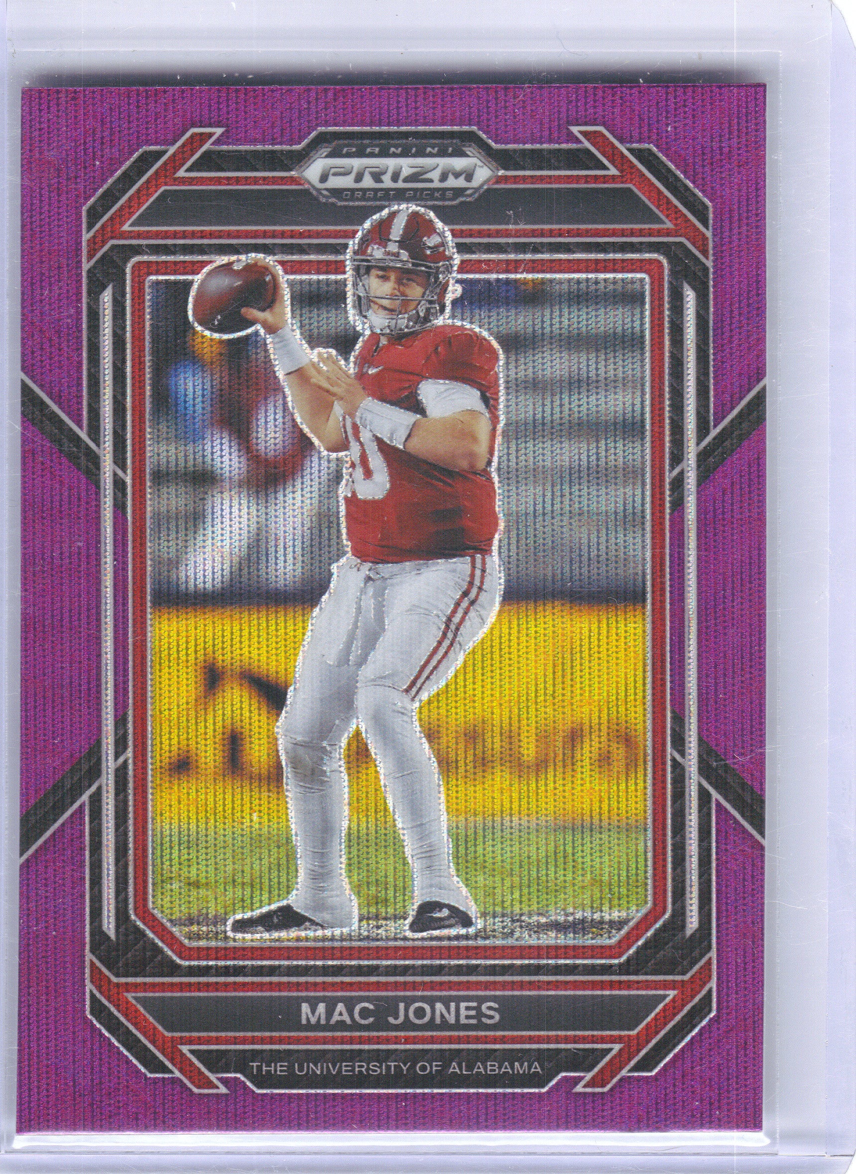 2023 Panini Prizm Draft Picks #70 Mac Jones Prizms Purple Wave Alabama Crimson Tide