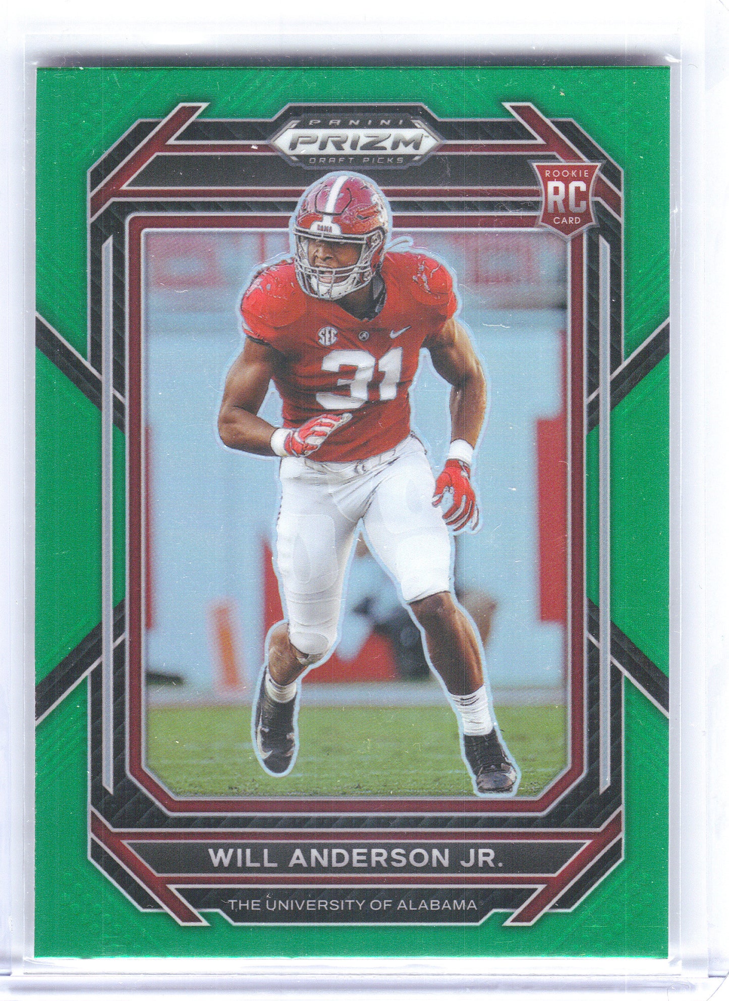 2023 Panini Prizm Draft Picks #162 Will Anderson Jr. Prizms Green Alabama Crimson Tide