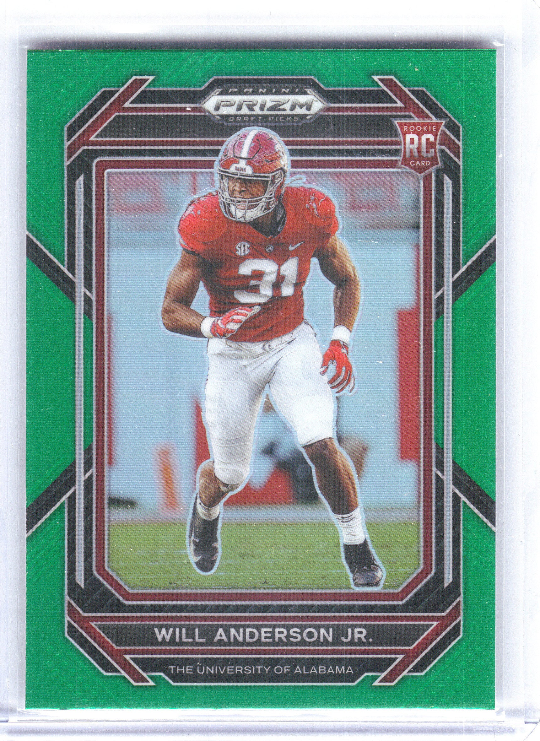 2023 Panini Prizm Draft Picks #162 Will Anderson Jr. Prizms Green Alabama Crimson Tide