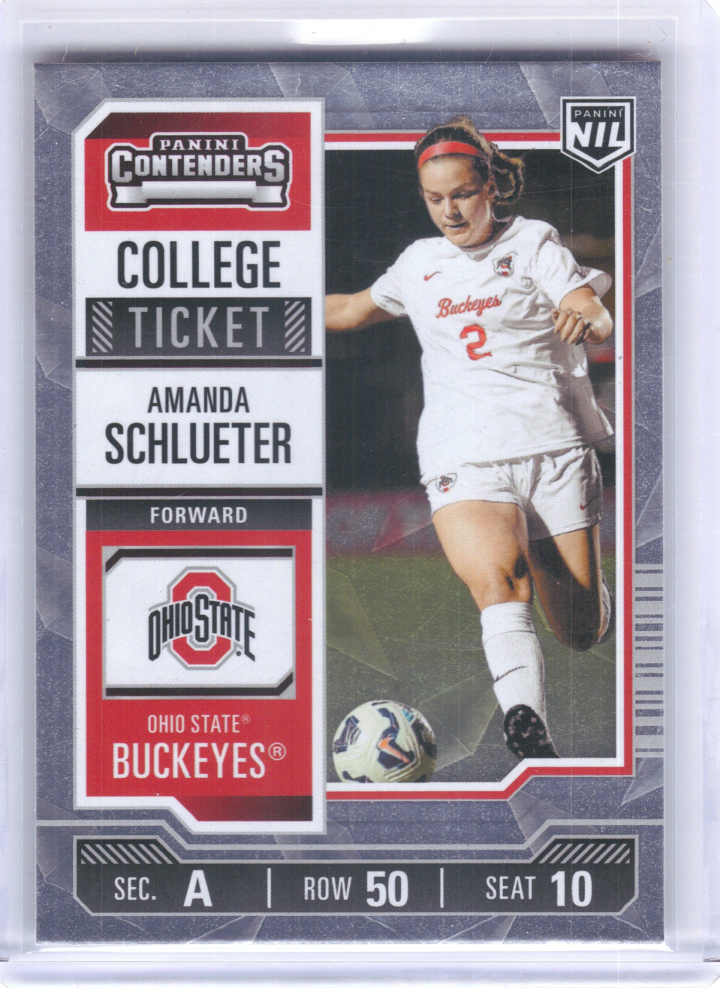 2025 Panini Ohio State University #32 Amanda Schlueter Diamond Plate Ohio State Buckeyes