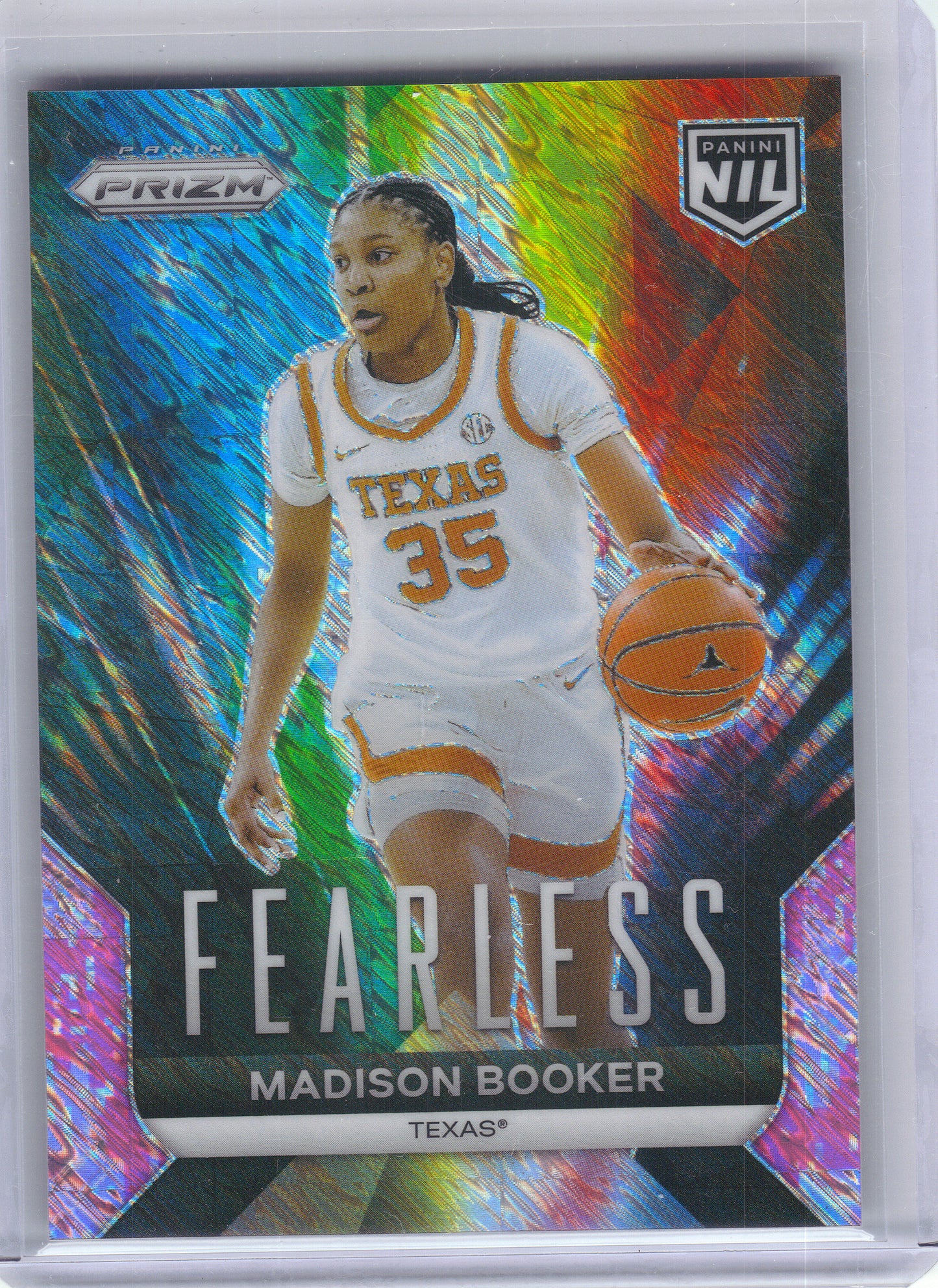 2025 Panini NIL Texas Longhorns #F-3 Madison Booker Fearless Texas Longhorns Camo Shimmer