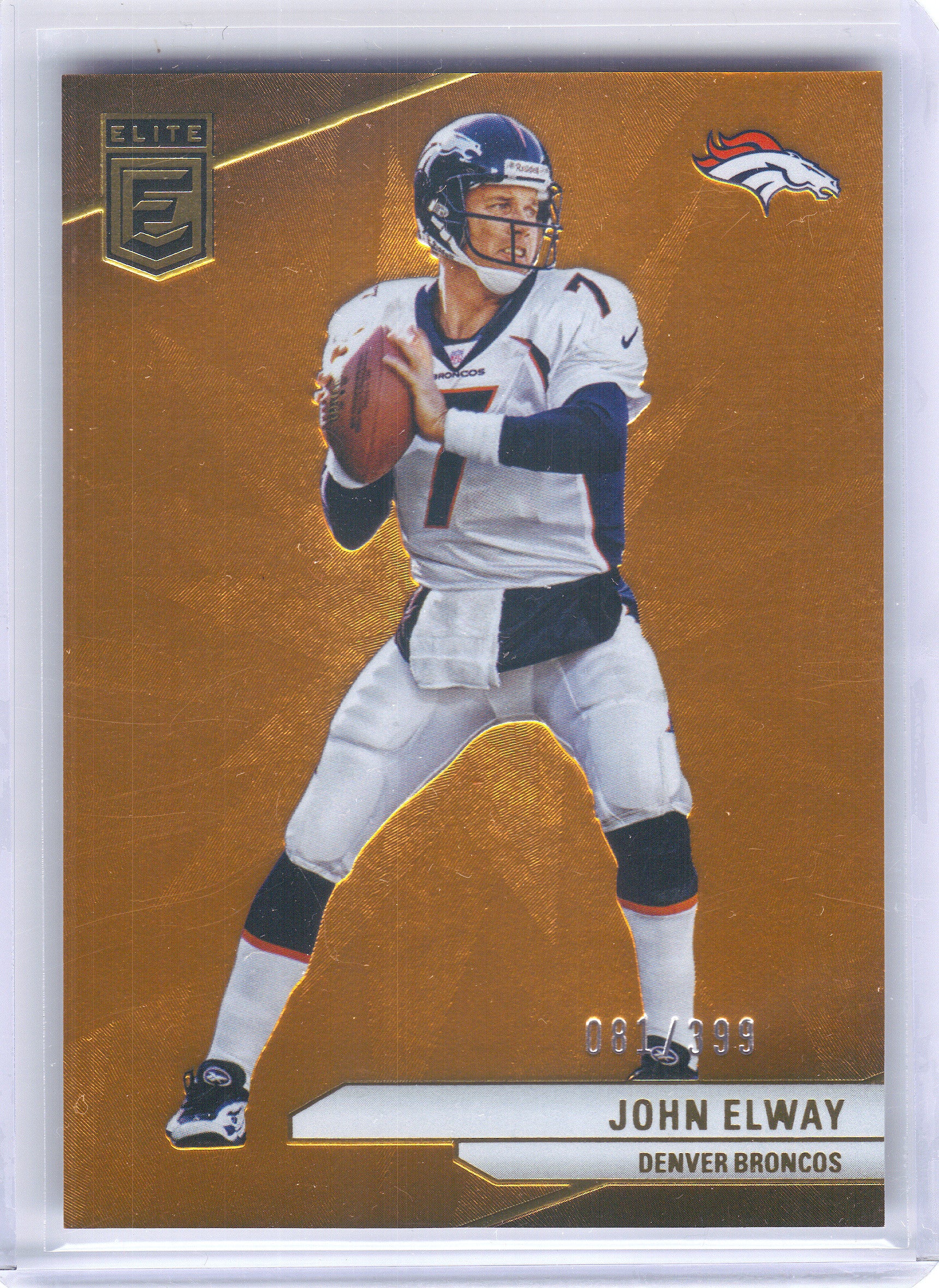 2024 Donruss Elite #39 John Elway Orange #/399 Denver Broncos SN