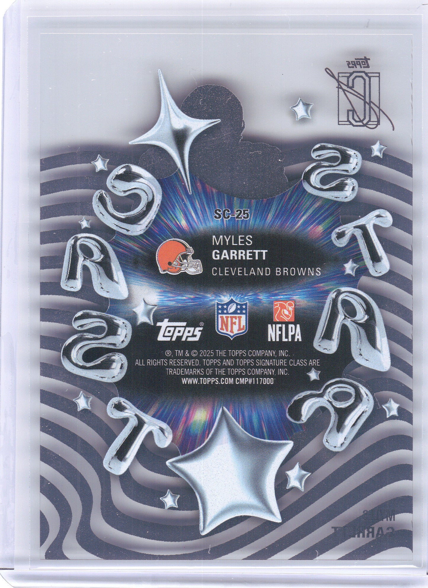 2025 Topps Signature Class #SC-25 Myles Garrett Star Cast Cleveland Browns