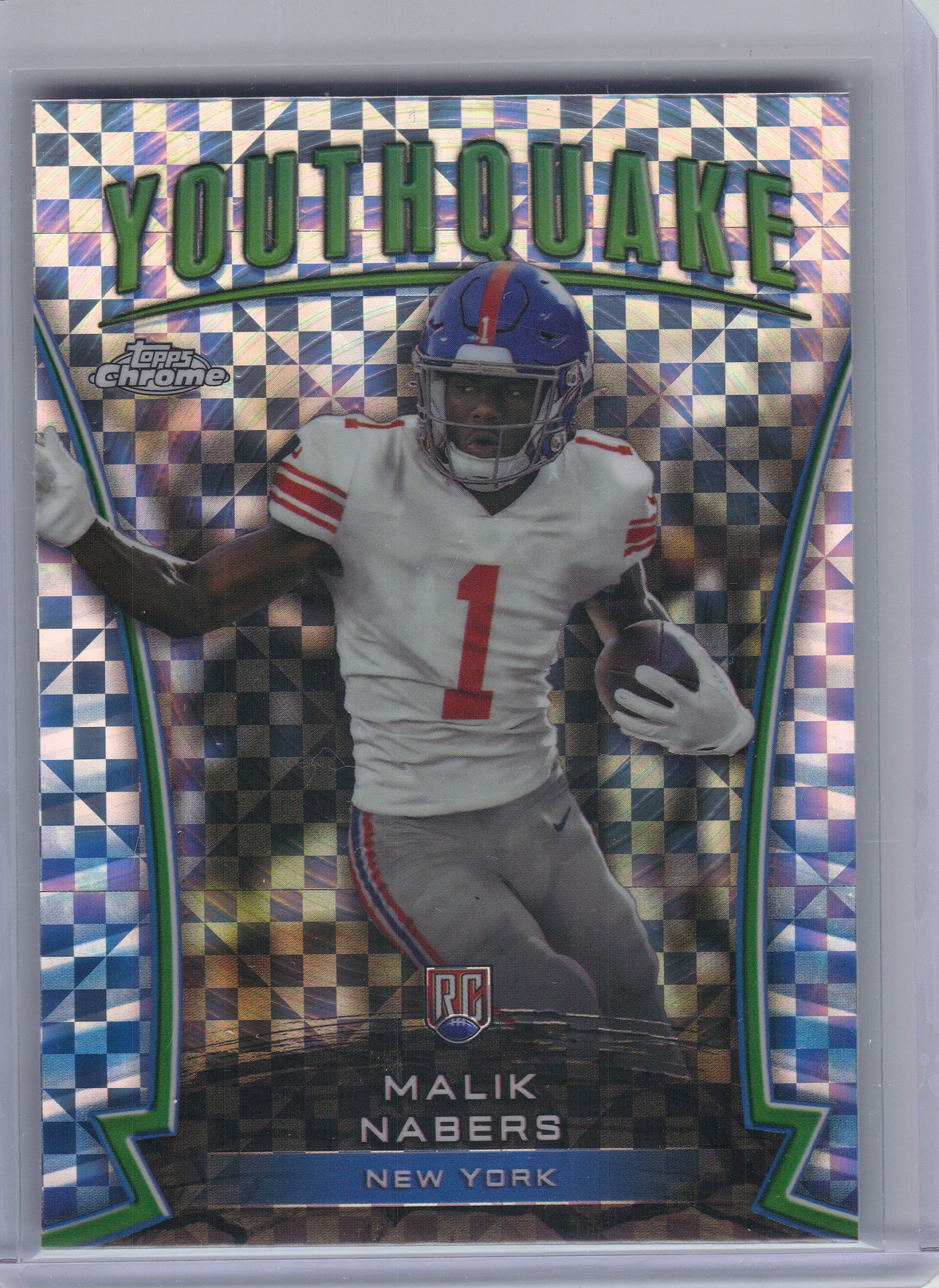 2024 Topps Chrome #Y-5 Malik Nabers Youthquake X-Fractor New York Giants