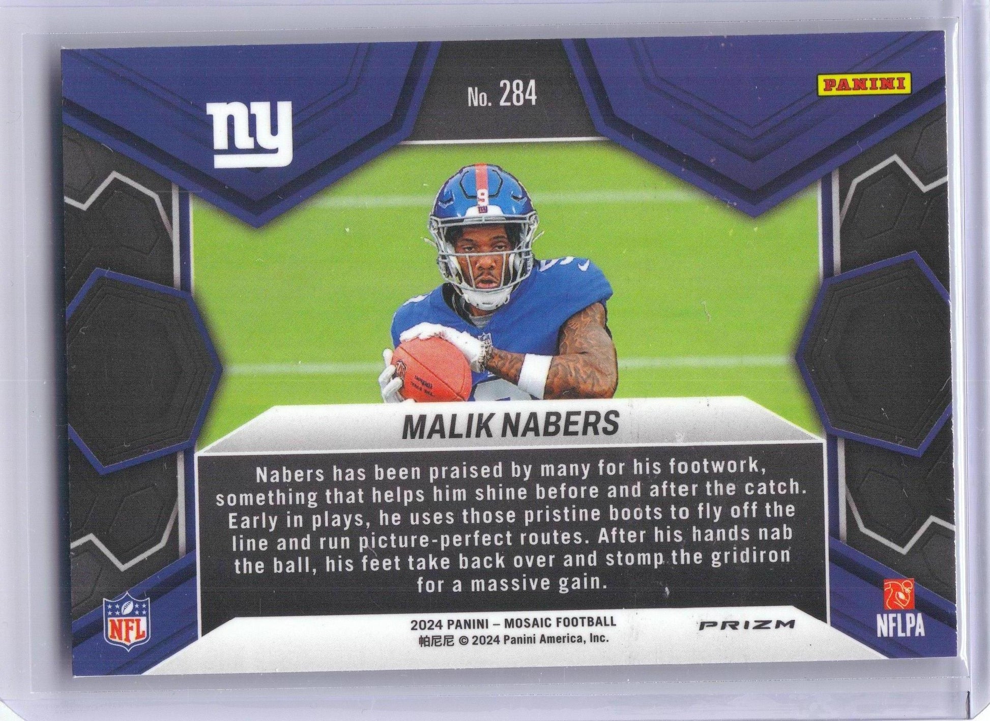 2024 Panini Mosaic #284 Malik Nabers Mosaic New York Giants
