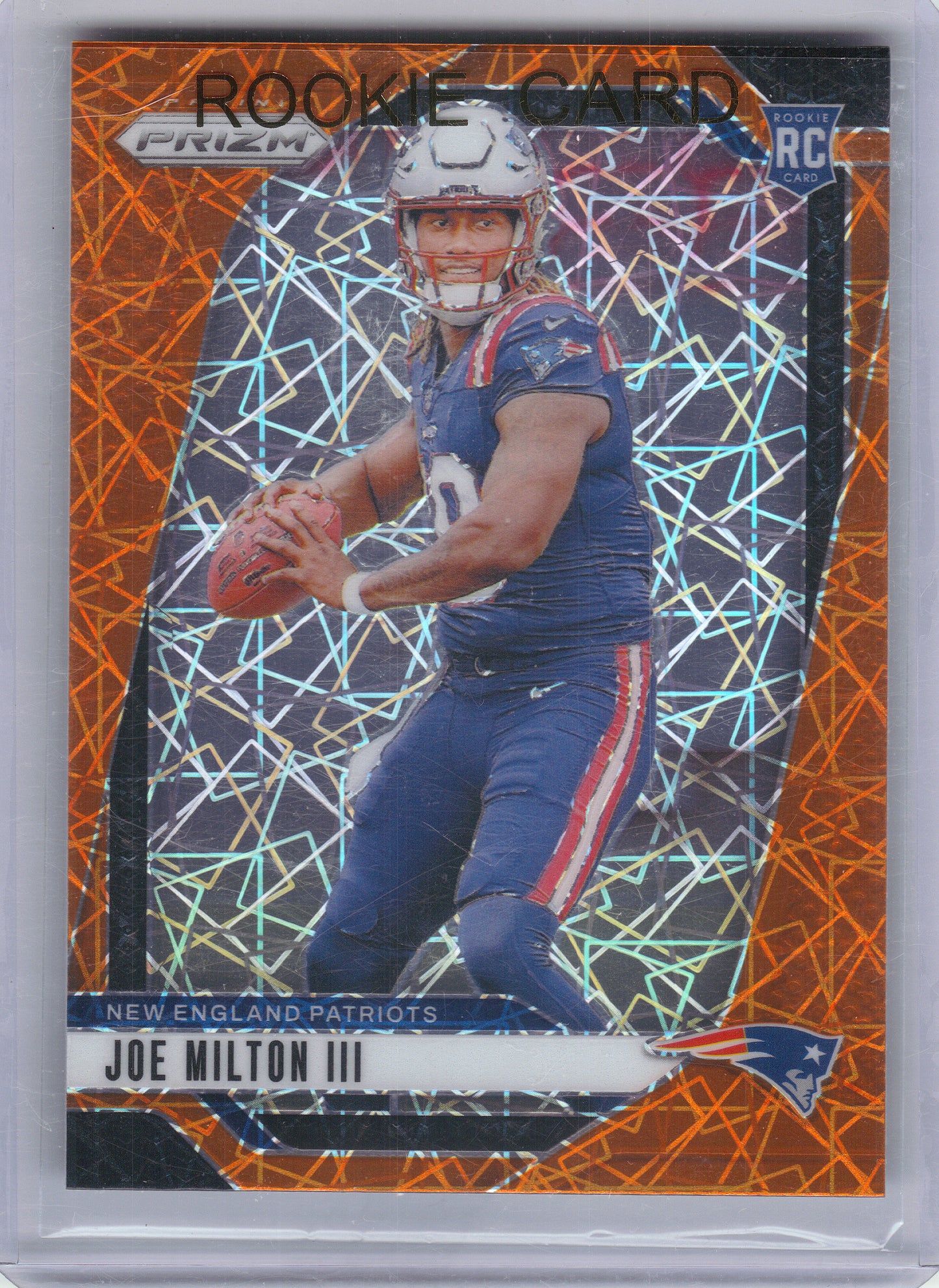 2024 Panini Prizm #354 Joe Milton III Lazer New England Patriots RC