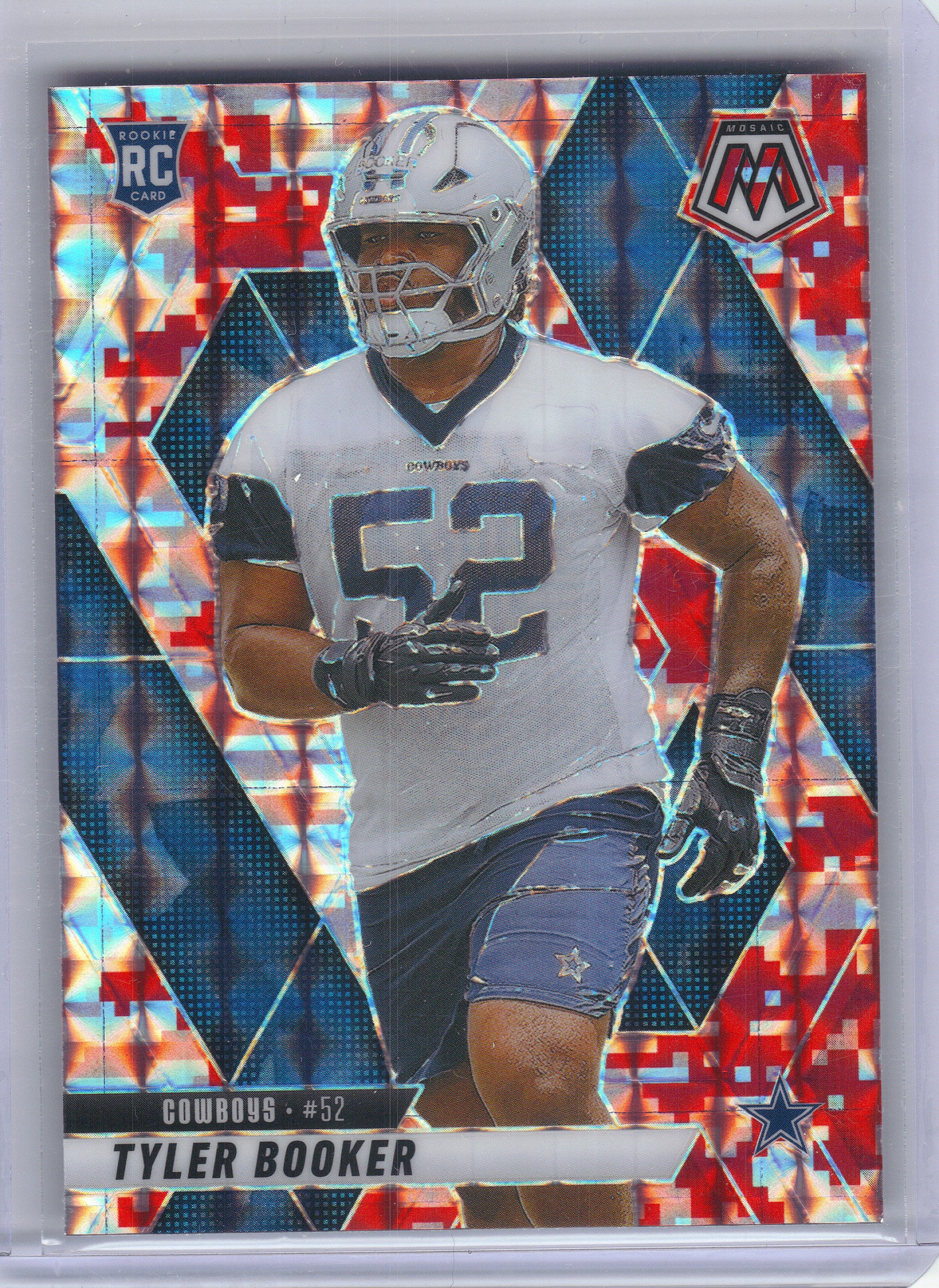 2025 Panini Mosaic #348 Tyler Booker Mosaic Camo Pink Dallas Cowboys RC