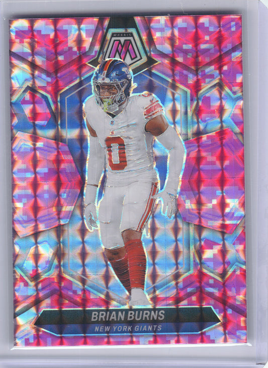 2024 Panini Mosaic #167 Brian Burns Mosaic Camo Pink New York Giants