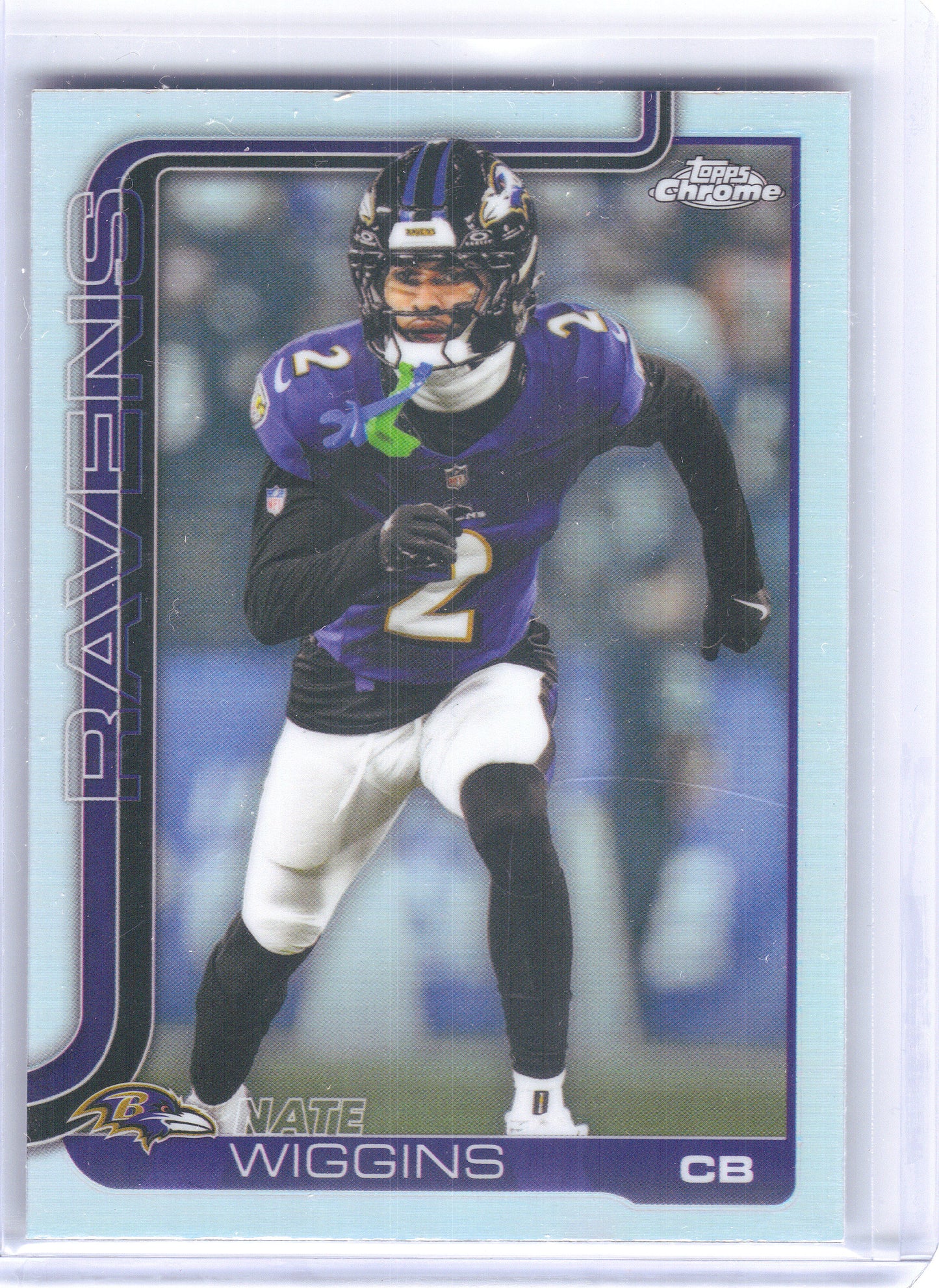 2025 Topps Chrome #28 Nate Wiggins Refractor Baltimore Ravens