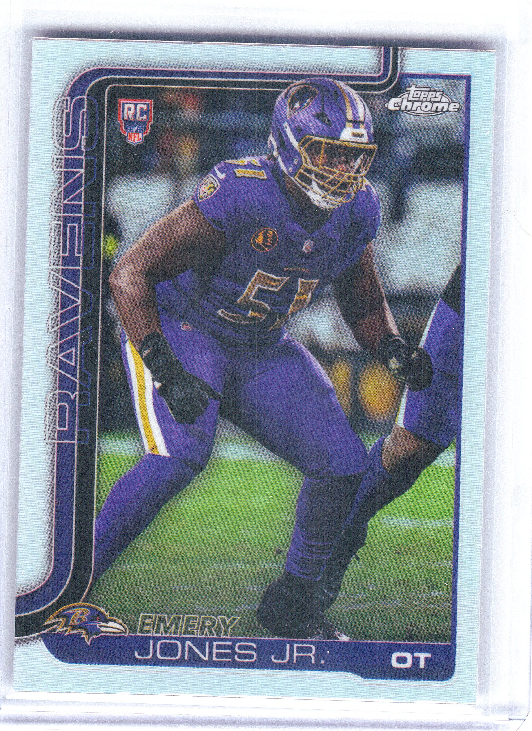 2025 Topps Chrome #386 Emery Jones Jr. Refractor Baltimore Ravens RC