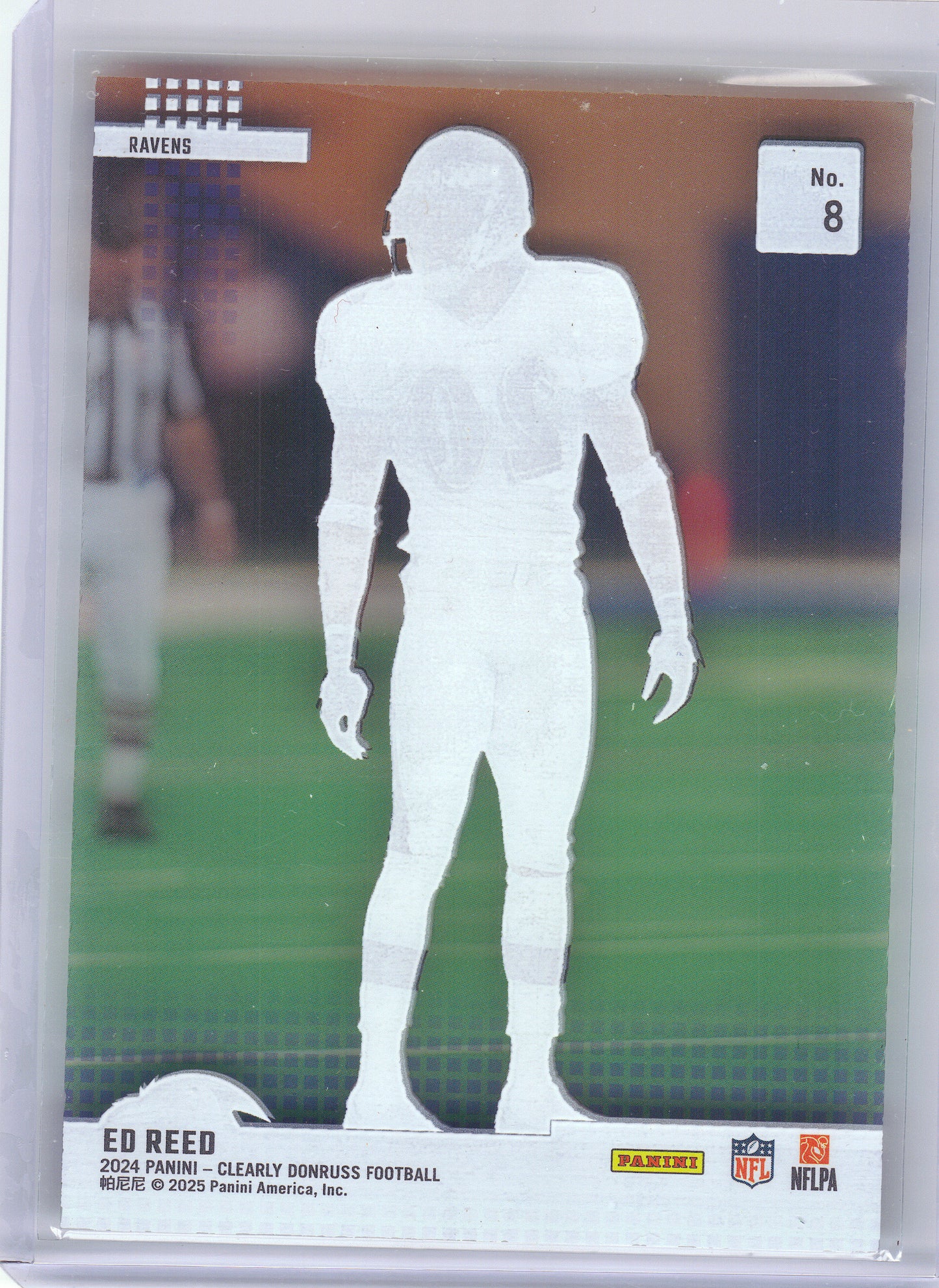 2024 Clearly Donruss #8 Ed Reed Clearly Retro 2004 Baltimore Ravens