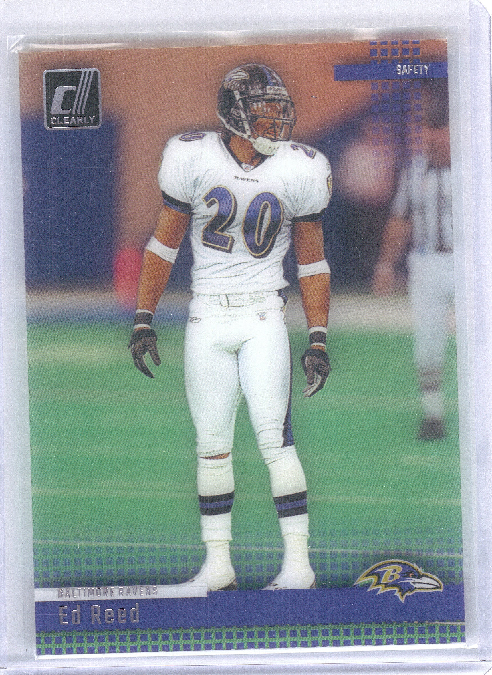 2024 Clearly Donruss #8 Ed Reed Clearly Retro 2004 Baltimore Ravens